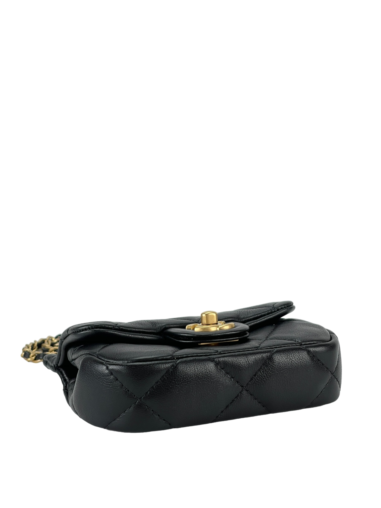 CHANEL - Lady Handle Mini Flap Card Holder Bag