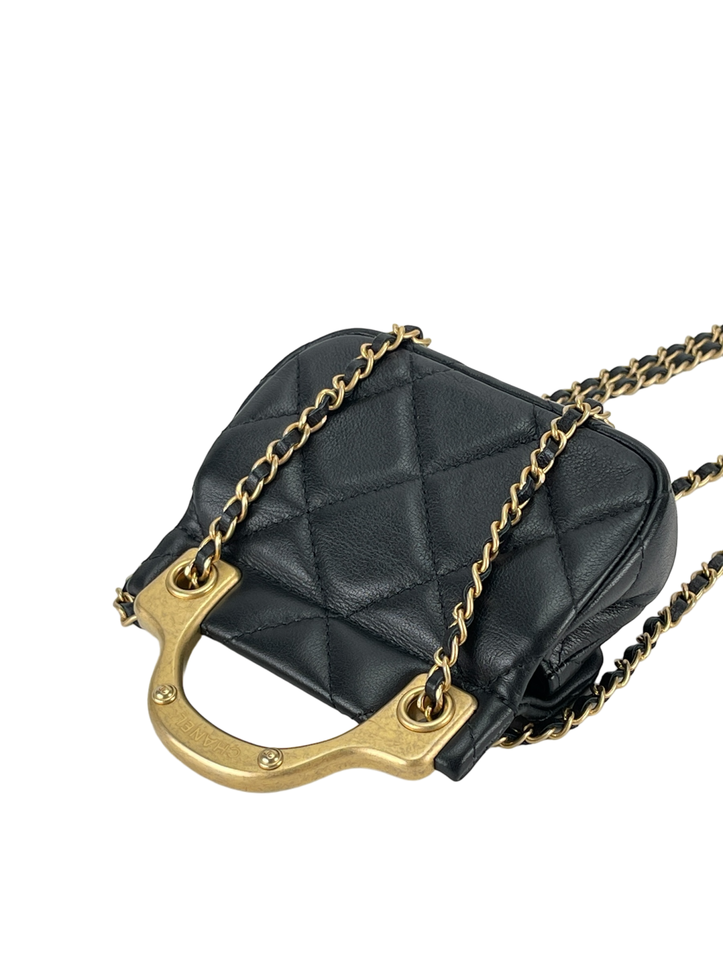 CHANEL - Lady Handle Mini Flap Card Holder Bag