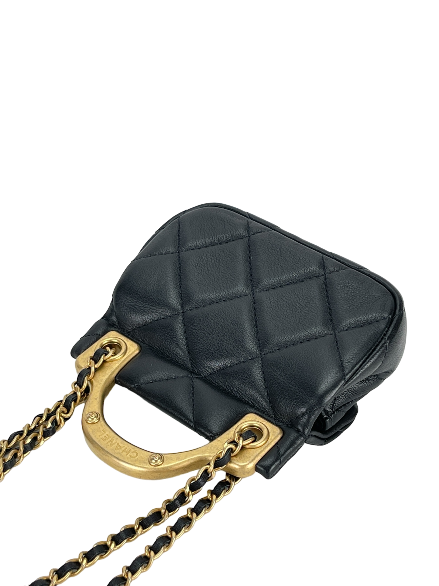 CHANEL - Lady Handle Mini Flap Card Holder Bag