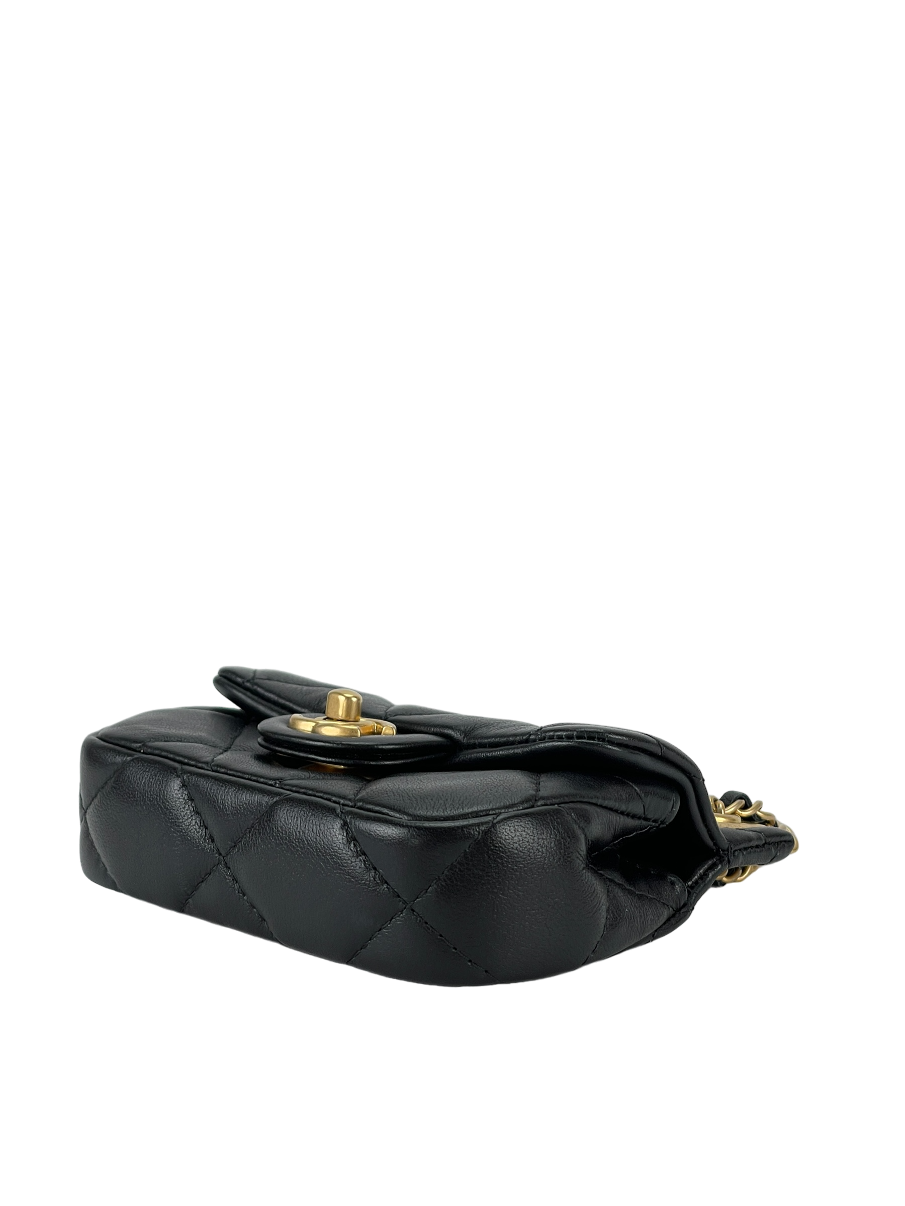 CHANEL - Lady Handle Mini Flap Card Holder Bag