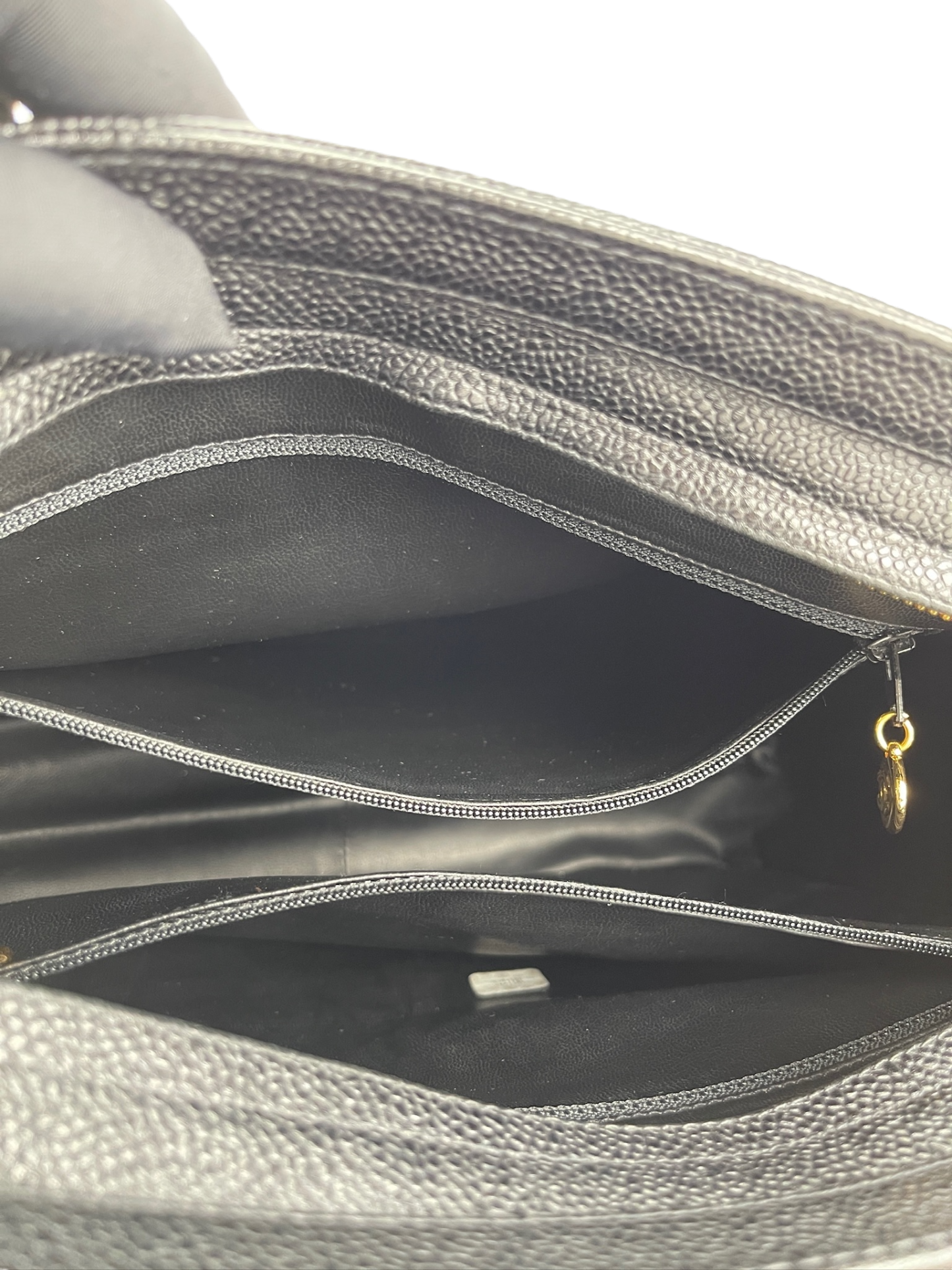 CHANEL - Caviar Triple Coco Chain Shoulder Bag