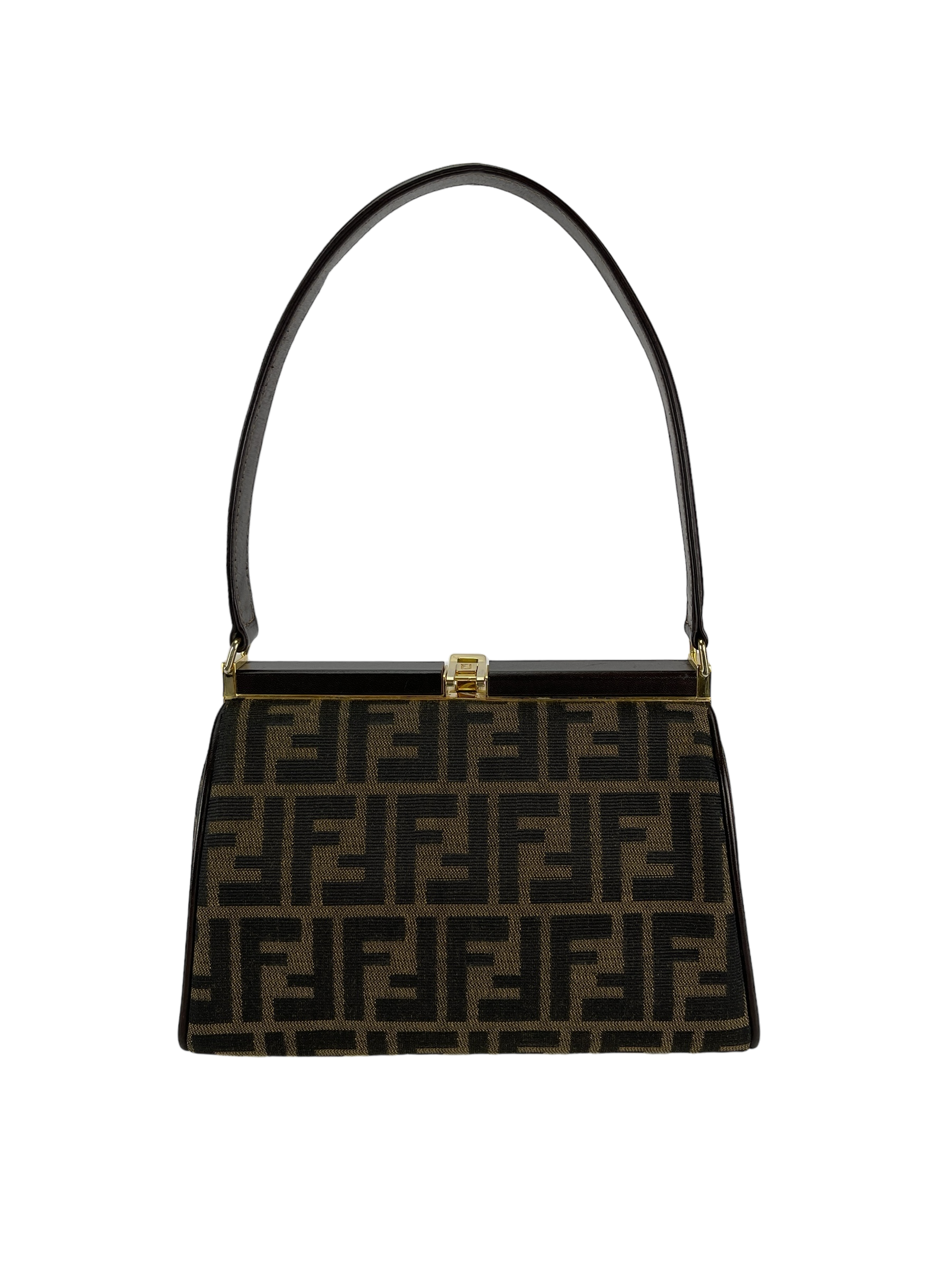 FENDI - Zucca Leather Canvas Handbag