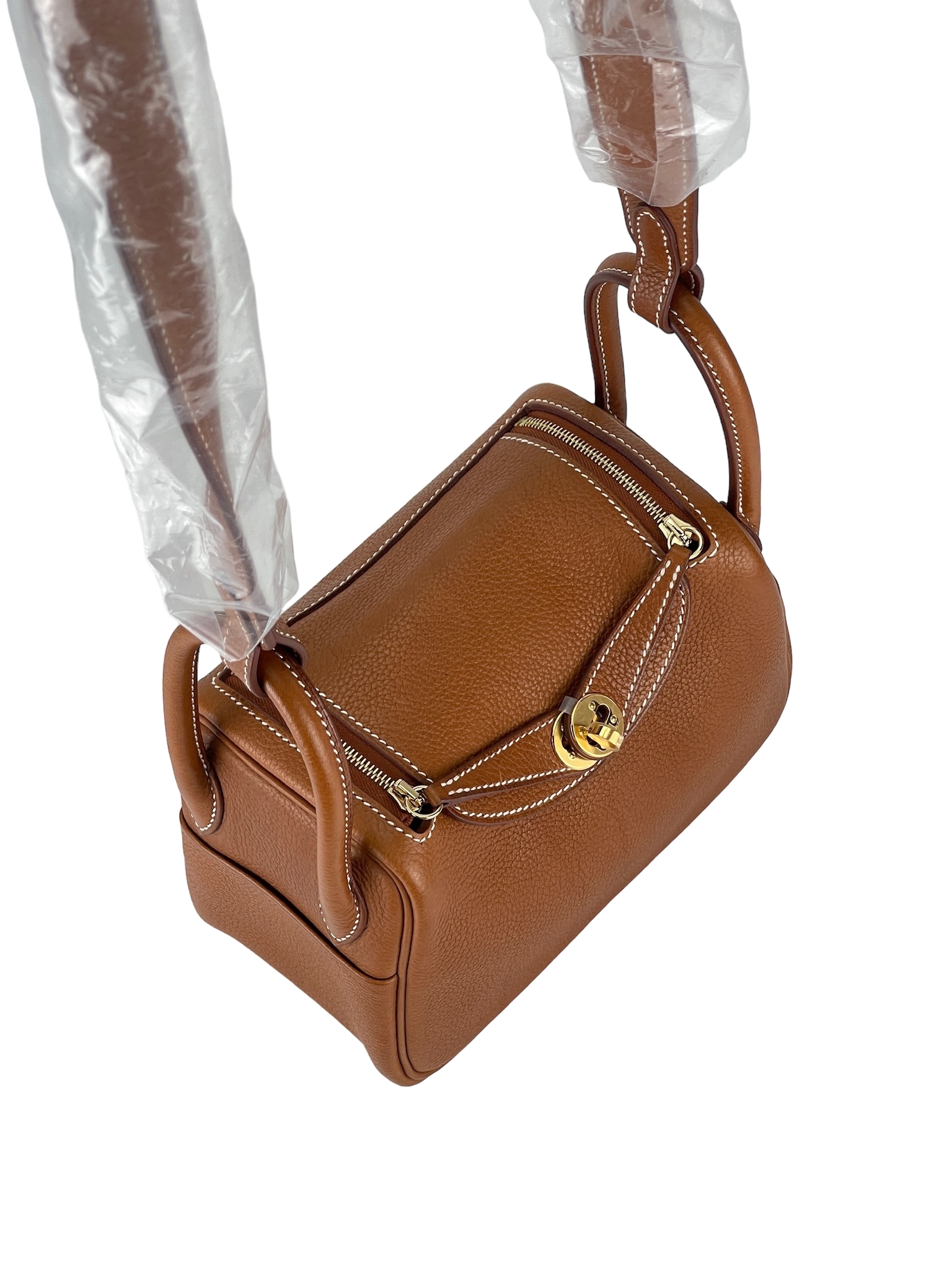 HERMES - Gold TC Mini Lindy Bag