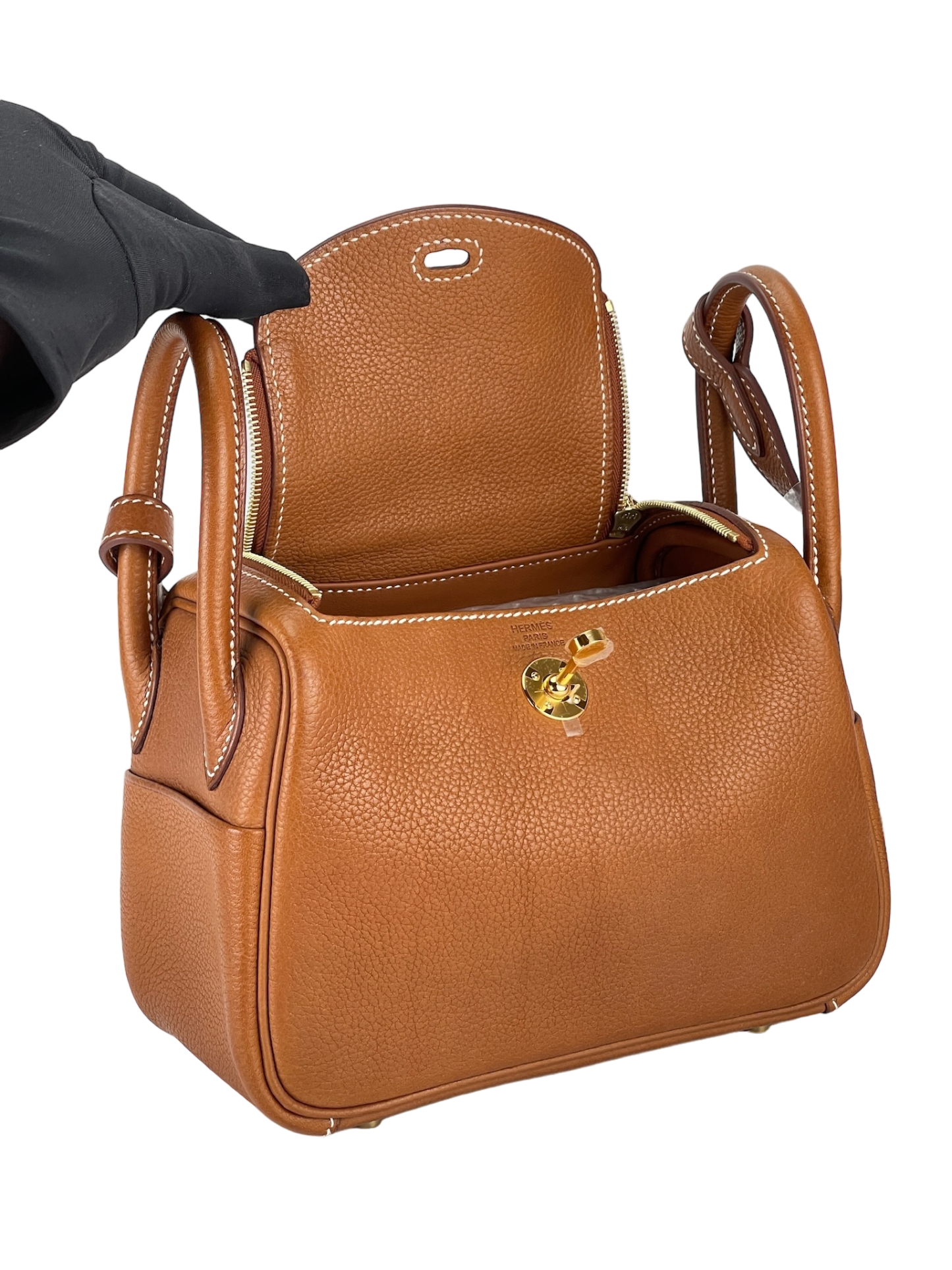 HERMES - Gold TC Mini Lindy Bag