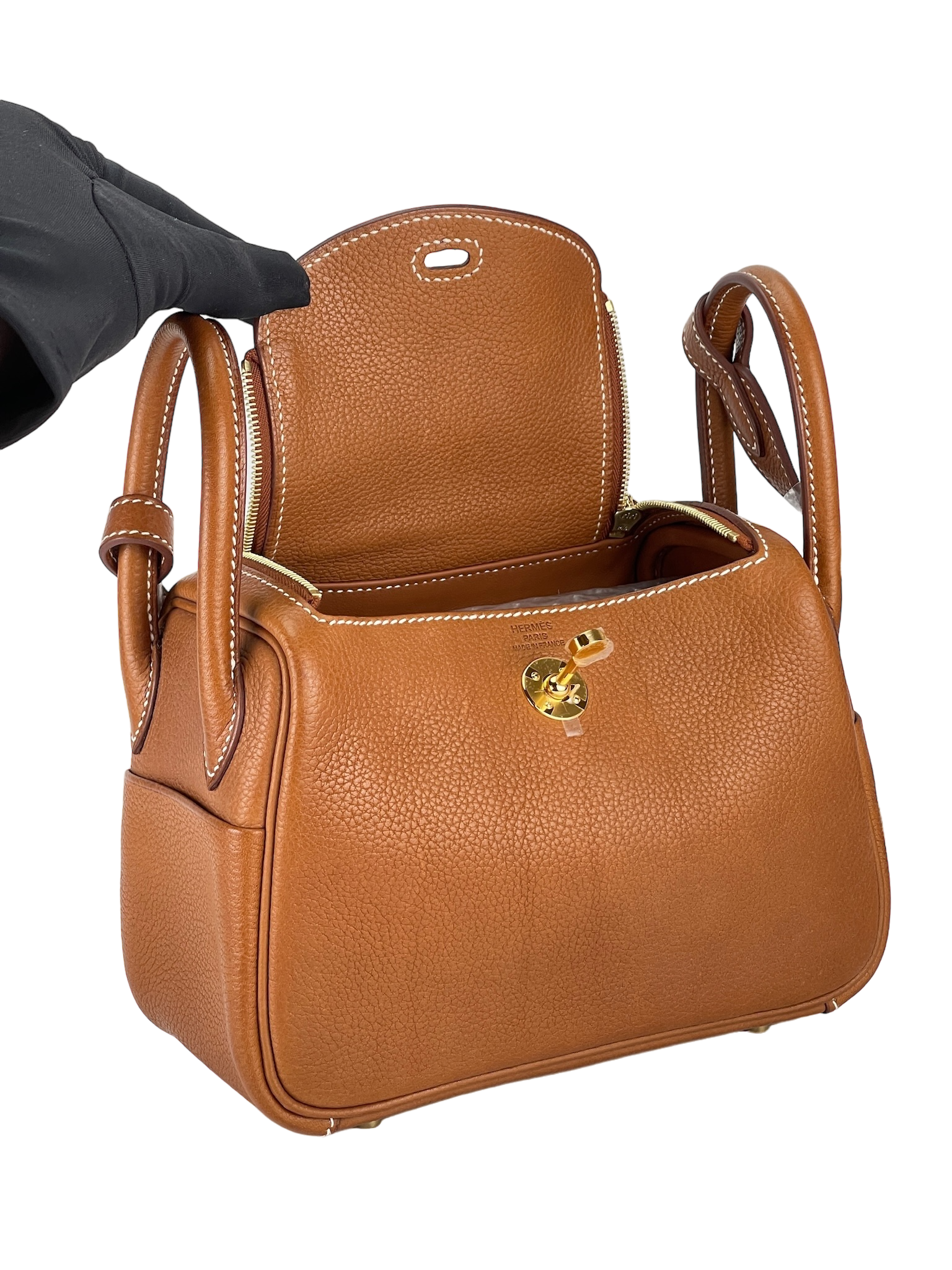 HERMES - Gold TC Mini Lindy Bag