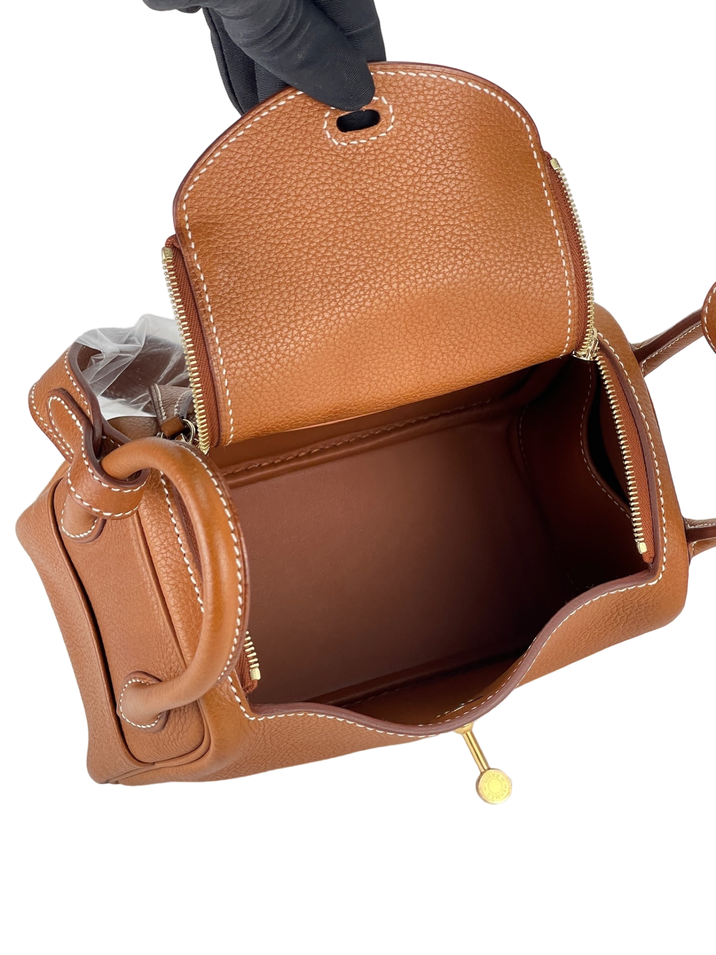 HERMES - Gold TC Mini Lindy Bag