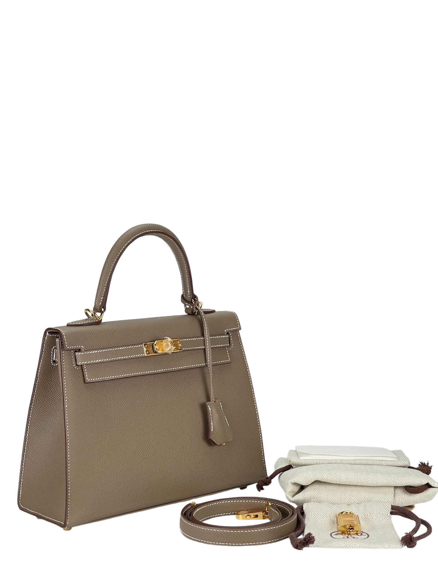 HERMES - Etoupe Epsom Kelly 25 Bag