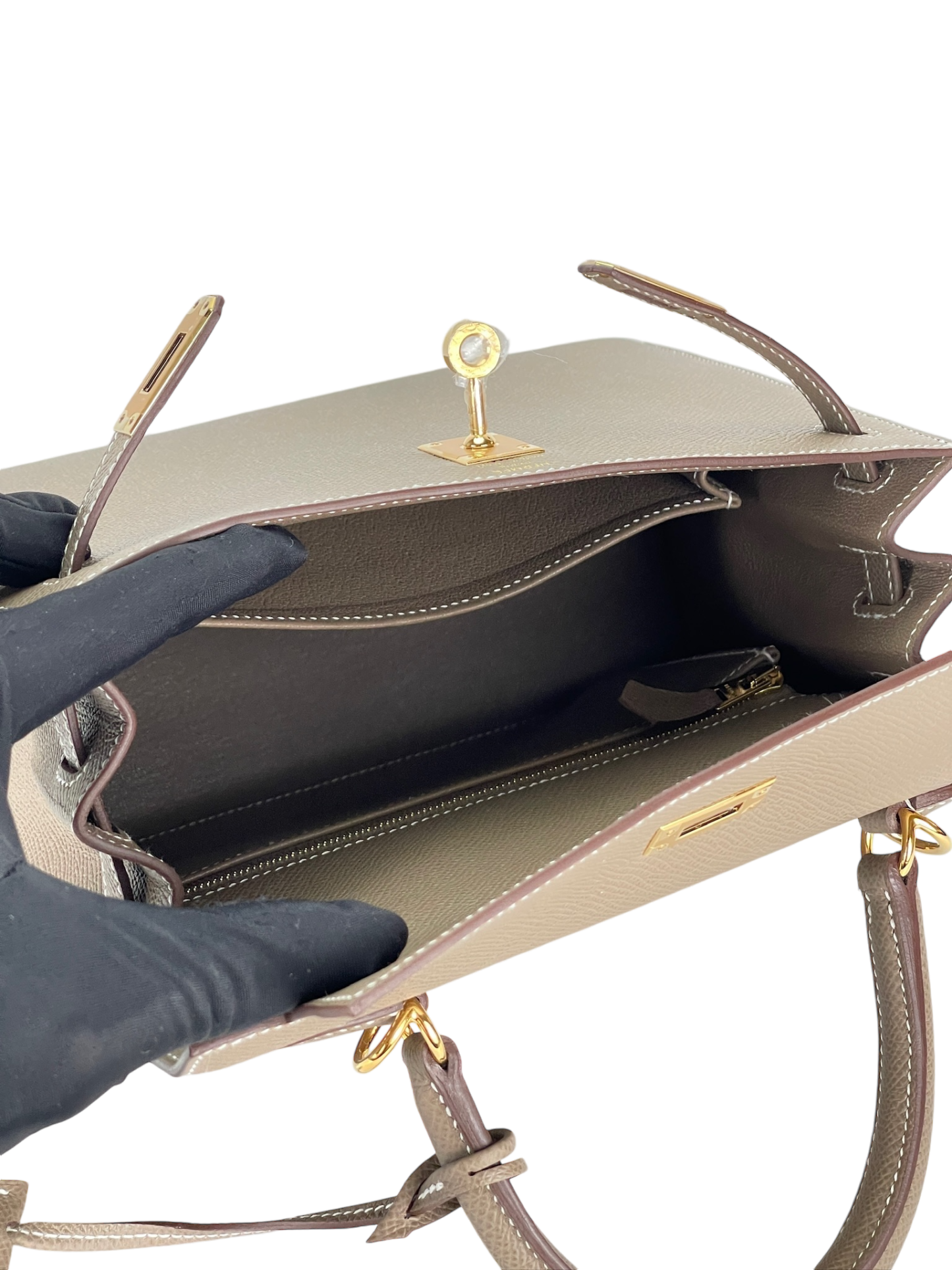 HERMES - Etoupe Epsom Kelly 25 Bag