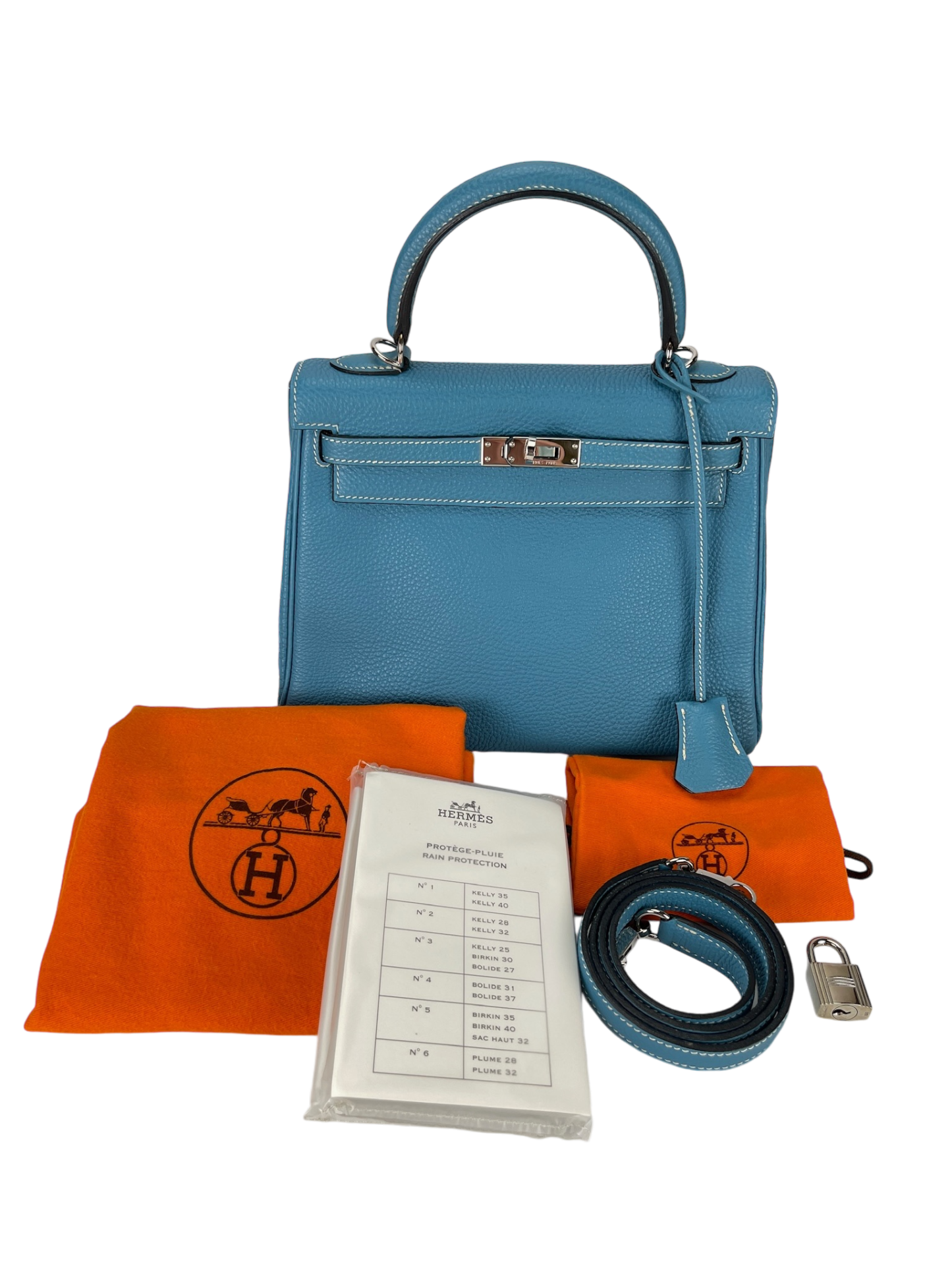 HERMES - Togo Blue jean Kelly25 Bag