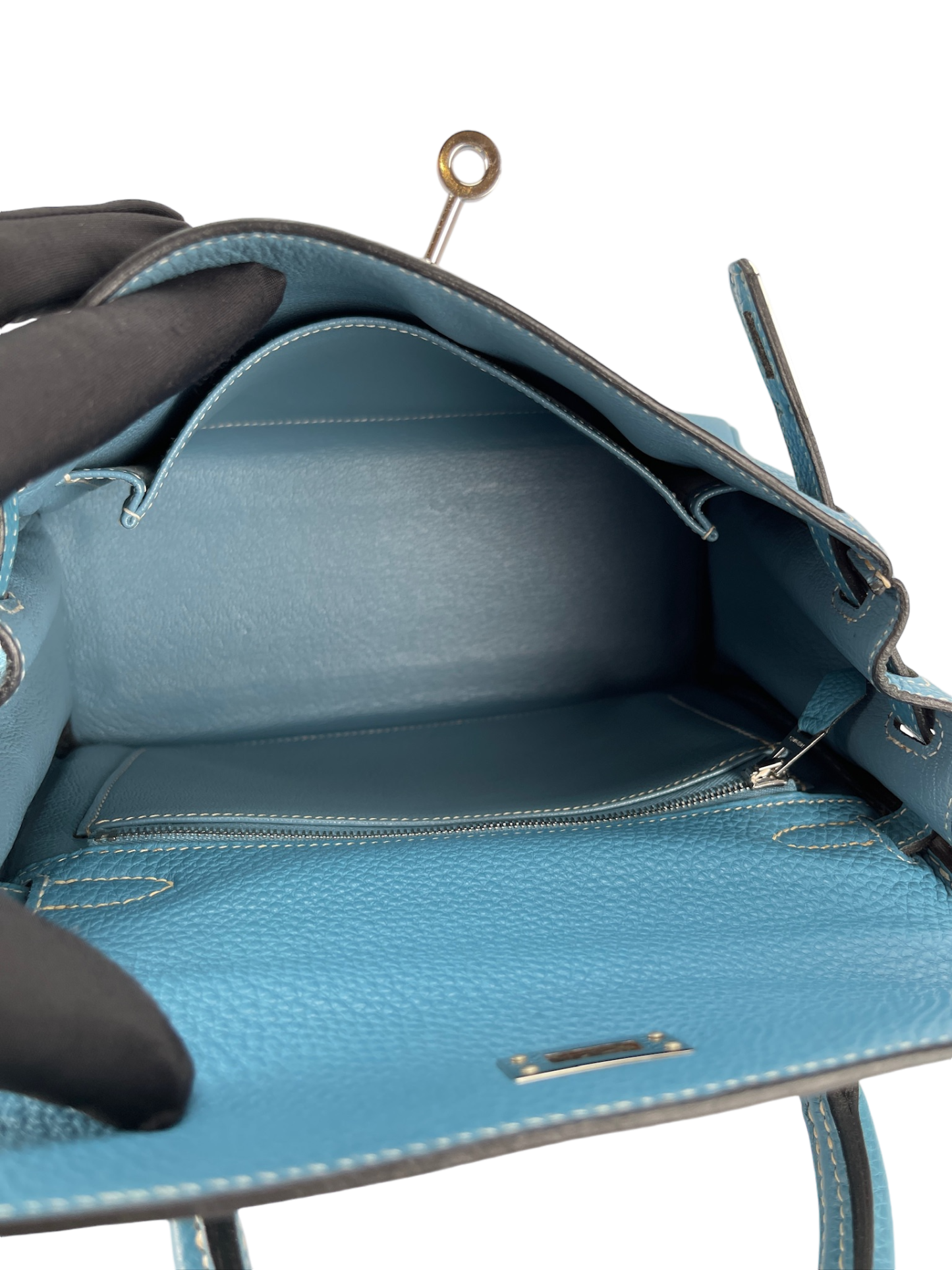 HERMES - Togo Blue jean Kelly25 Bag