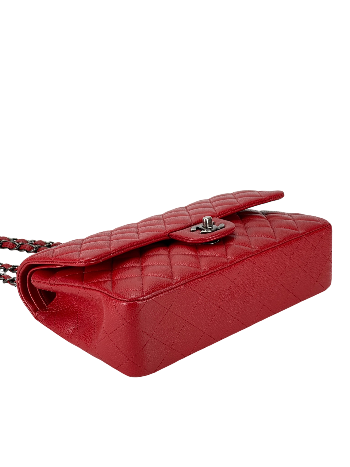 CHANEL - Red Quilted Cavair CF25 Shoulder Bag