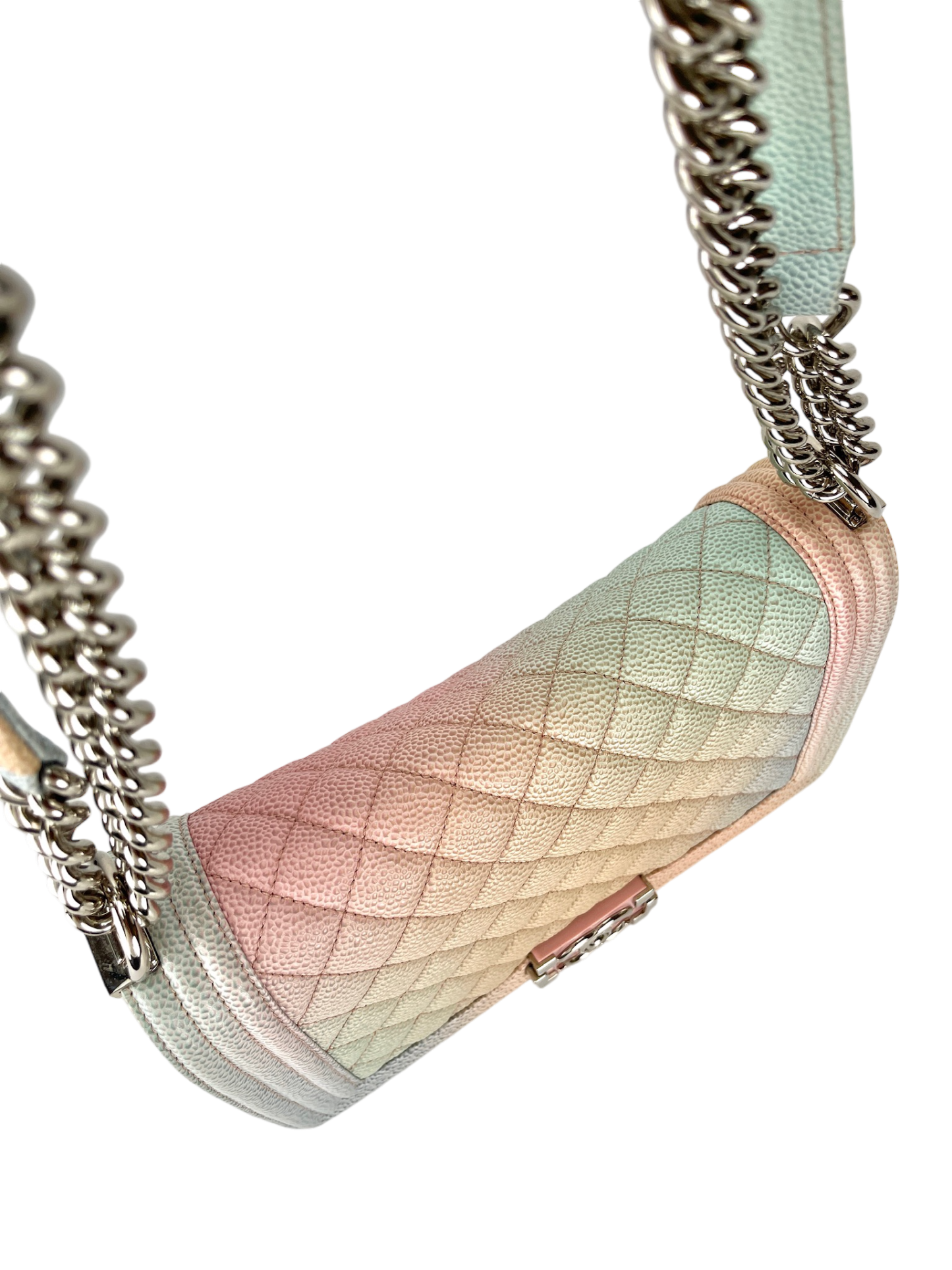 CHANEL - Rainbow Caviar Quilted Leboy Flap Bag