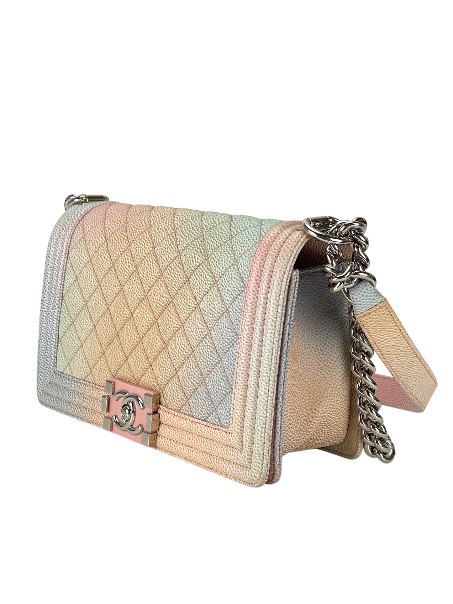 CHANEL - Rainbow Caviar Quilted Leboy Flap Bag
