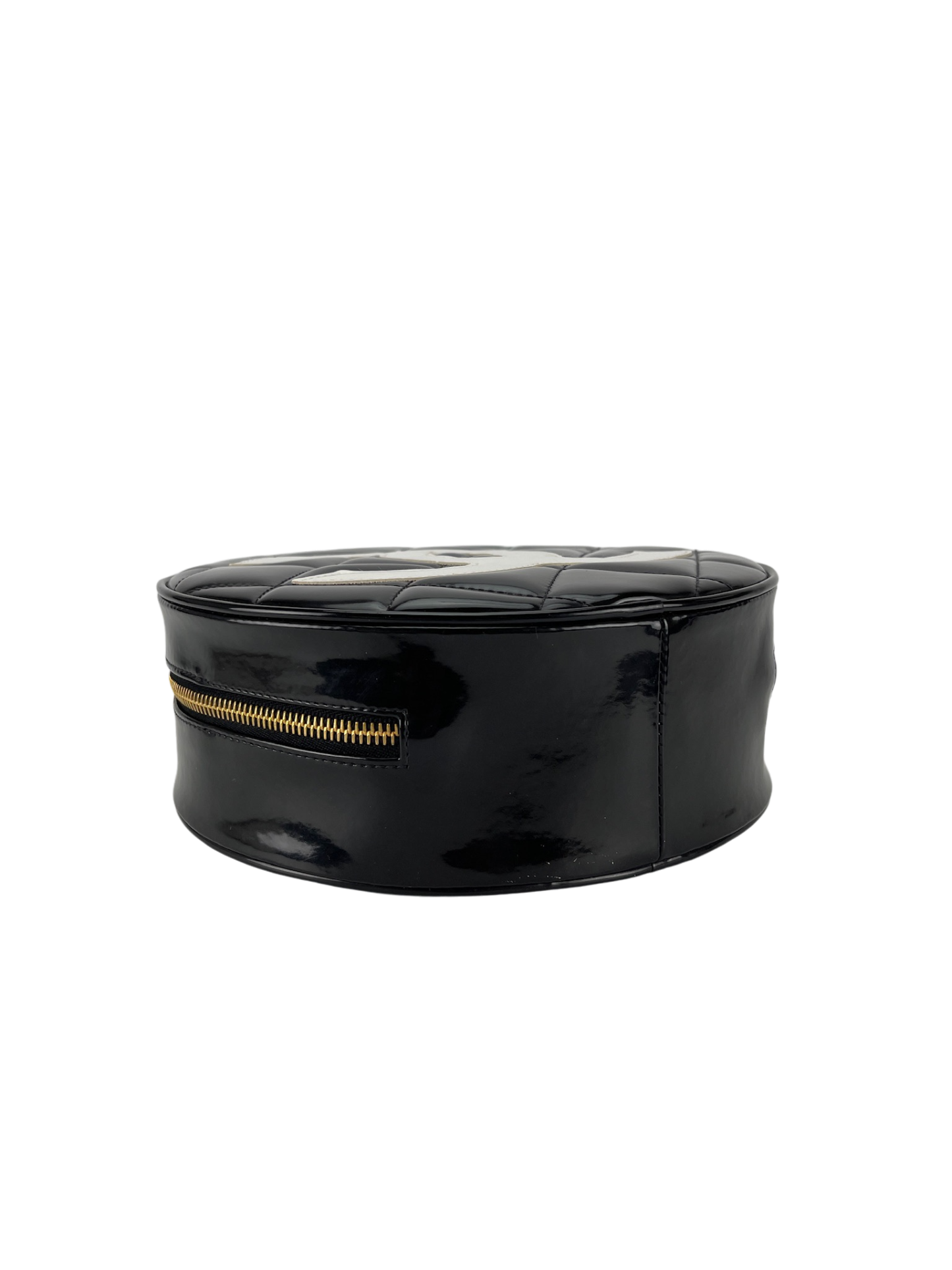 CHANEL - Patent1994-1996 Round Vanity Handbag