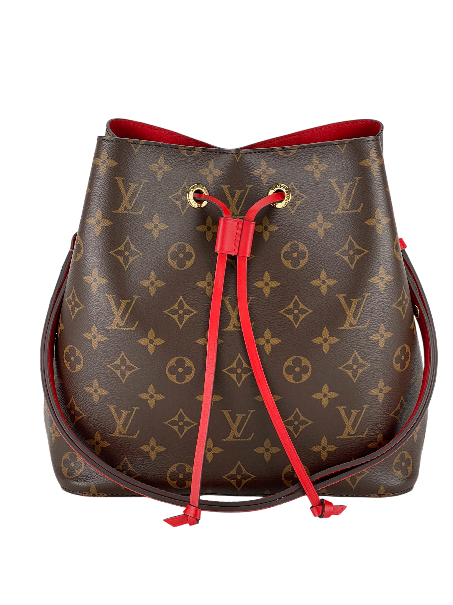 LOUIS VUITTON - Red Neo Bucket MM Shoulder Bag
