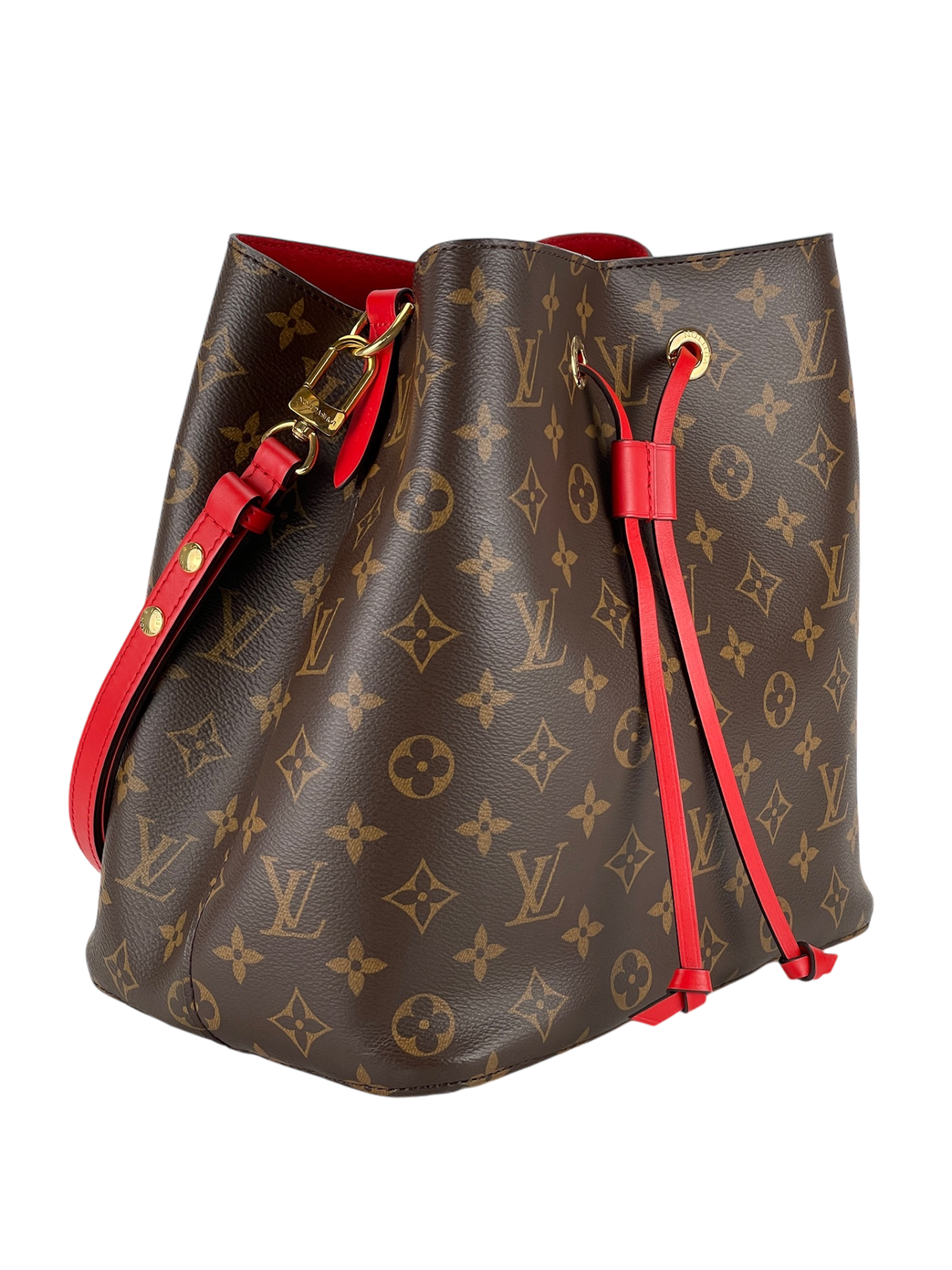 LOUIS VUITTON - Red Neo Bucket MM Shoulder Bag
