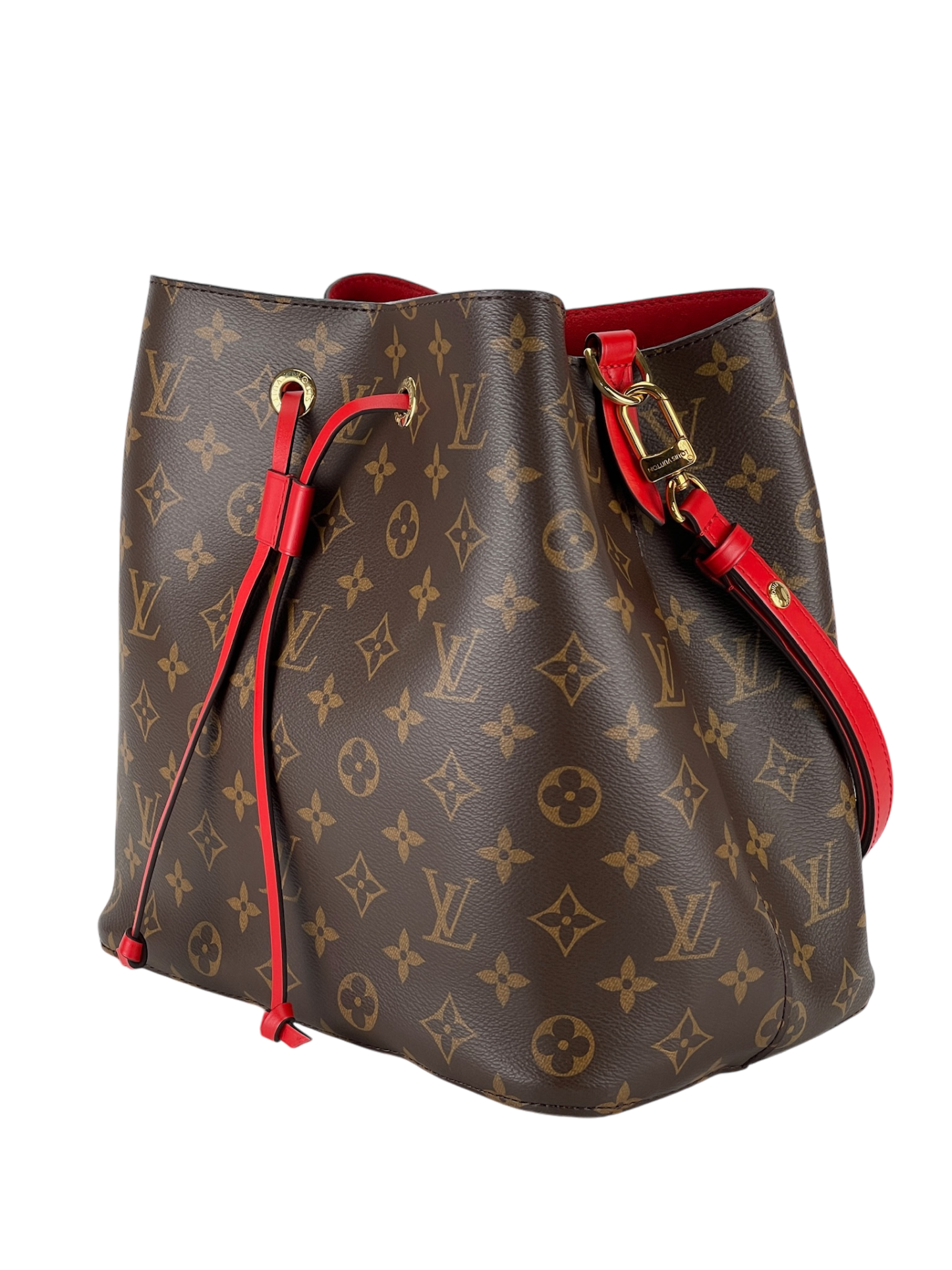 LOUIS VUITTON - Red Neo Bucket MM Shoulder Bag