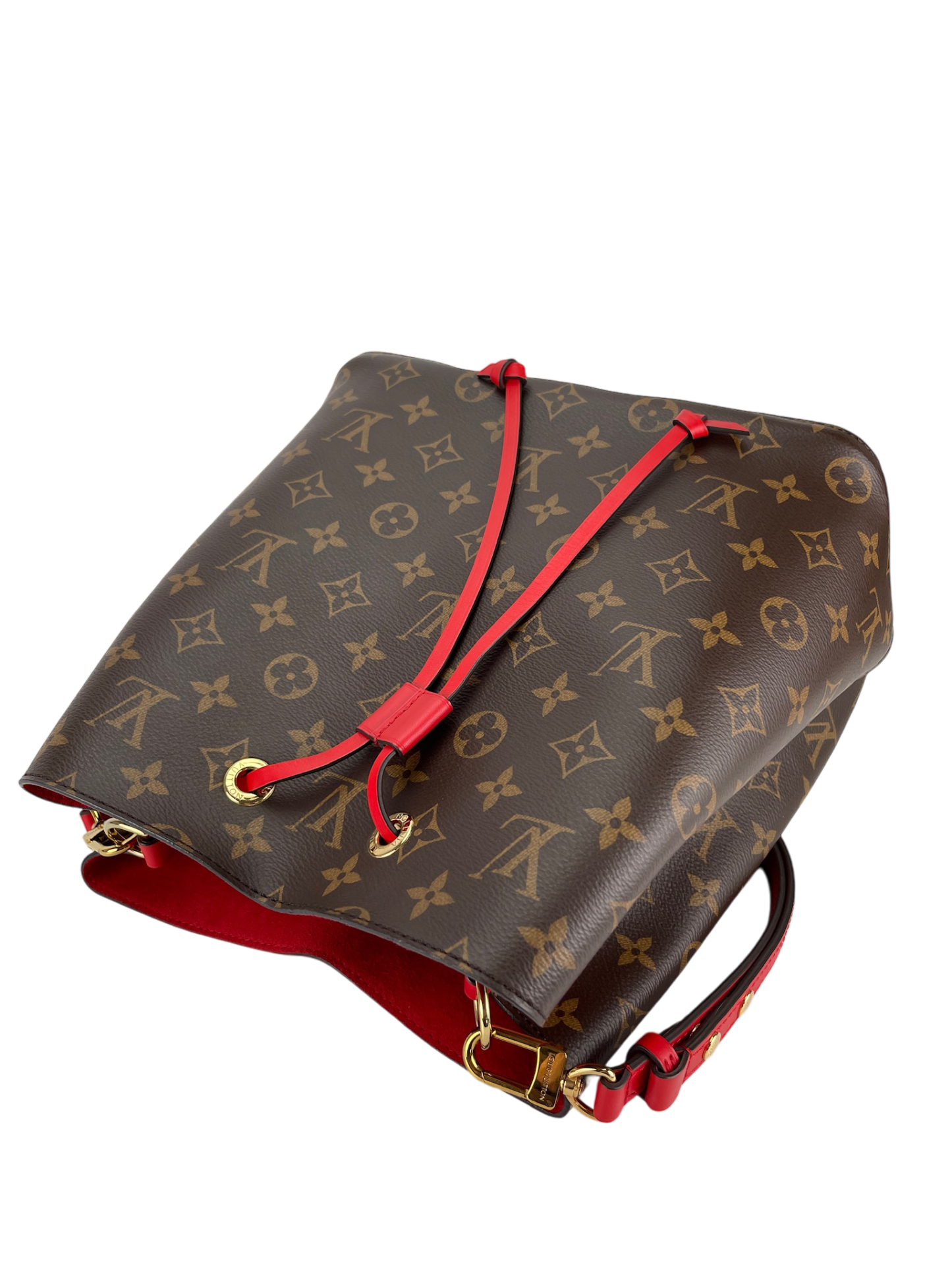 LOUIS VUITTON - Red Neo Bucket MM Shoulder Bag