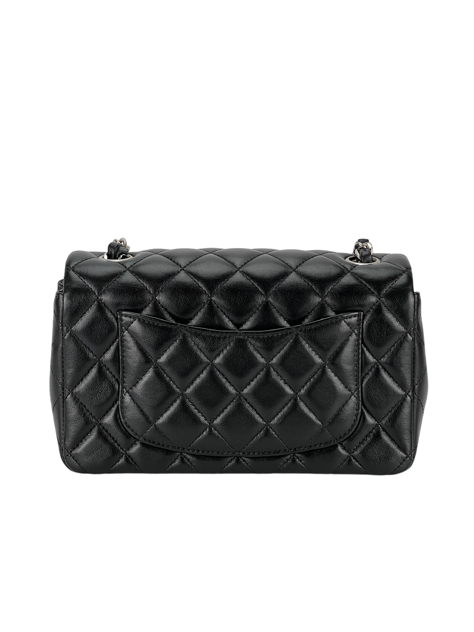 CHANEL - Black Calfskin Classic Square Bag