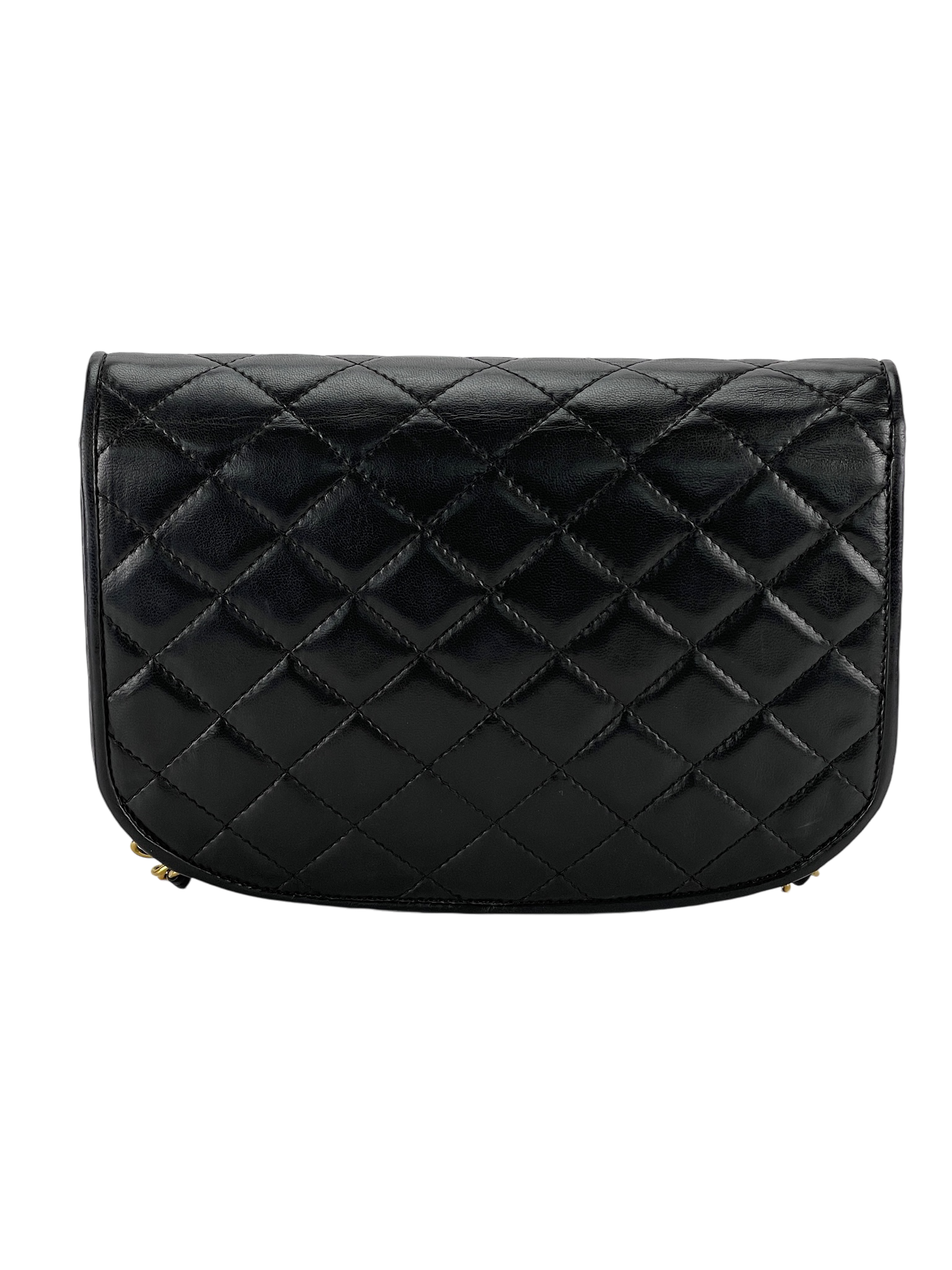CHANEL - Semi Circle Lambskin Limited Paris Shoulder Bag
