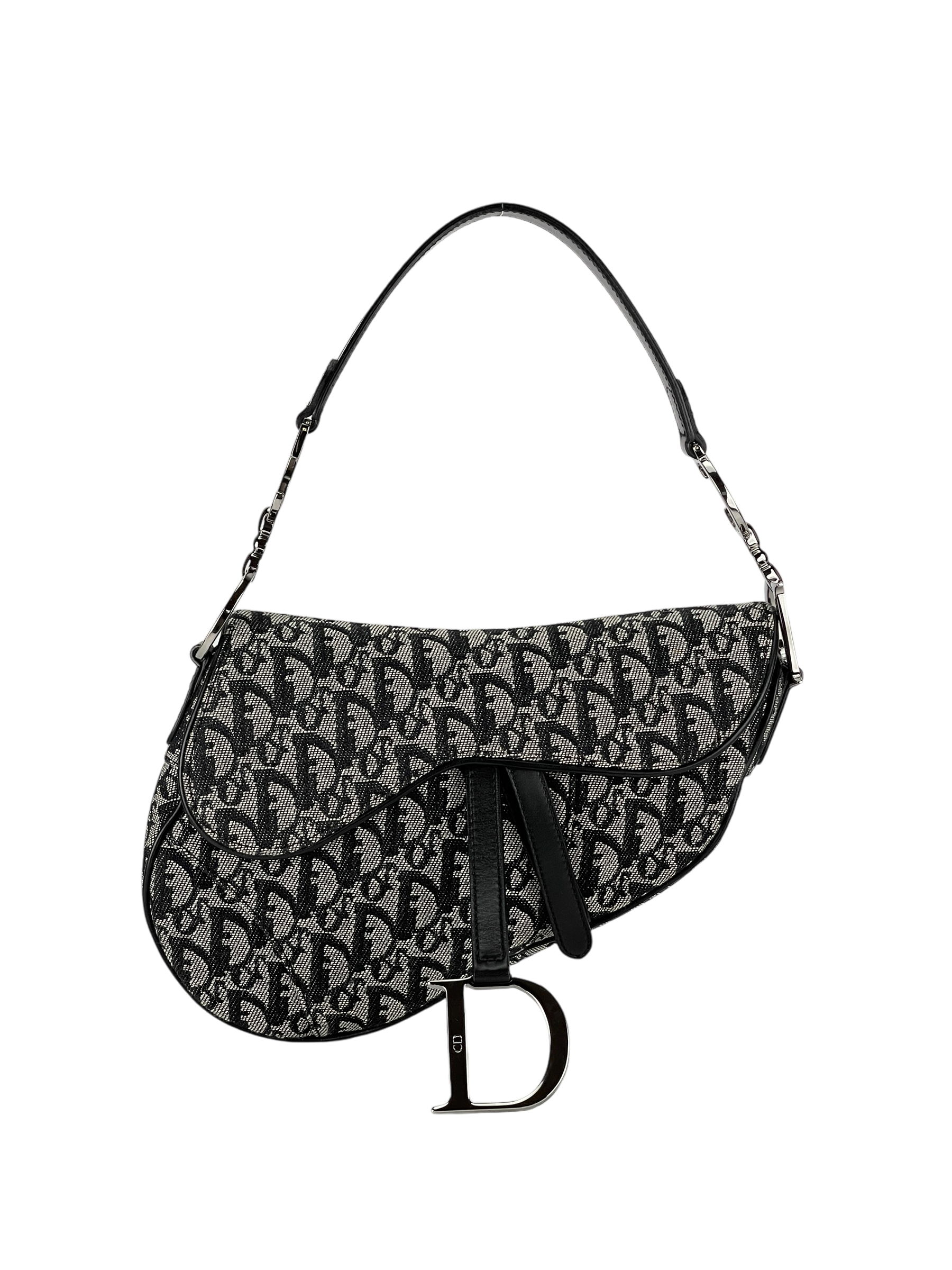 DIOR - 2002 Black Trotter Saddle Handbag