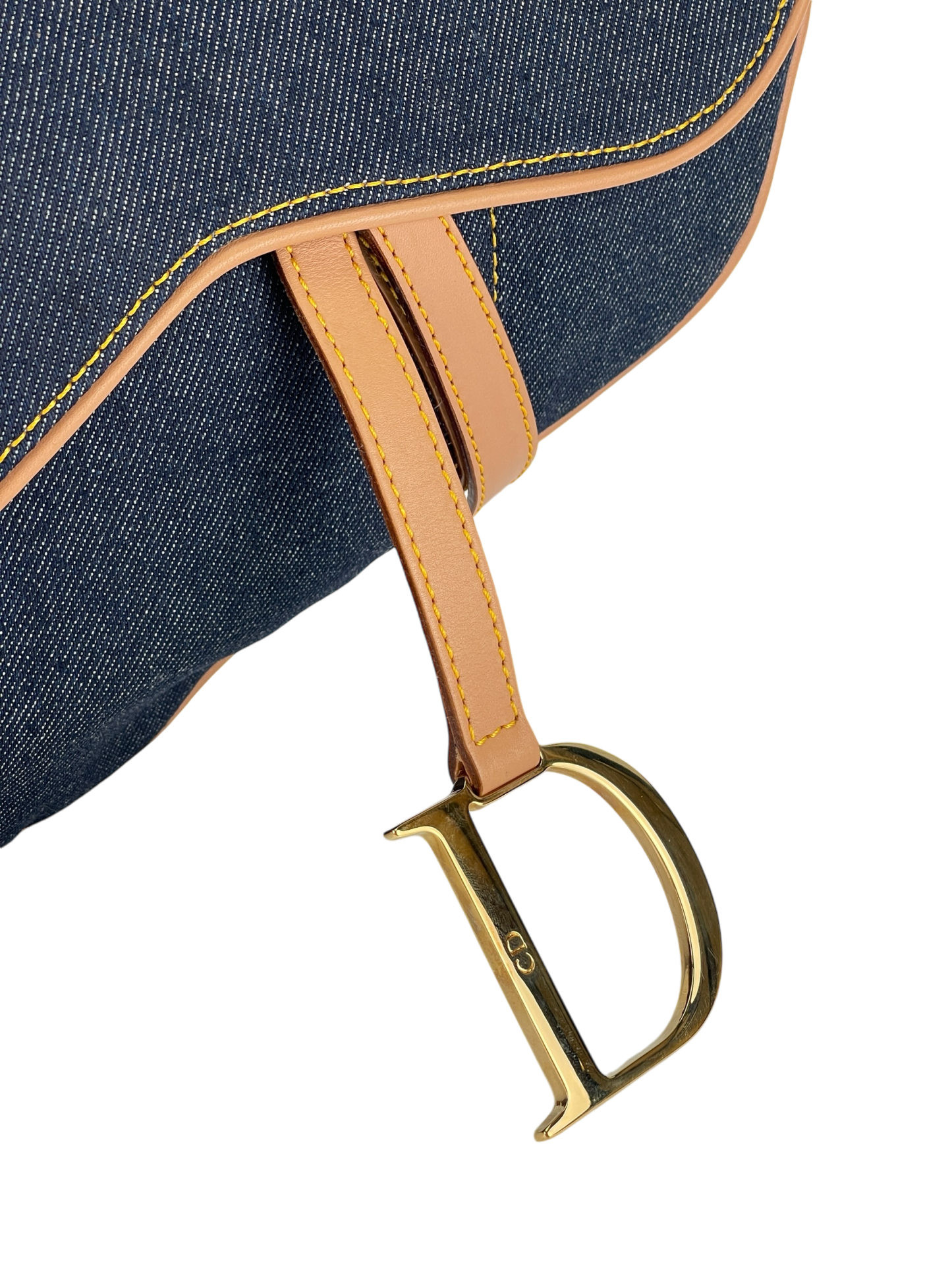 DIOR - 2000 Blue Denim Saddle Handbag