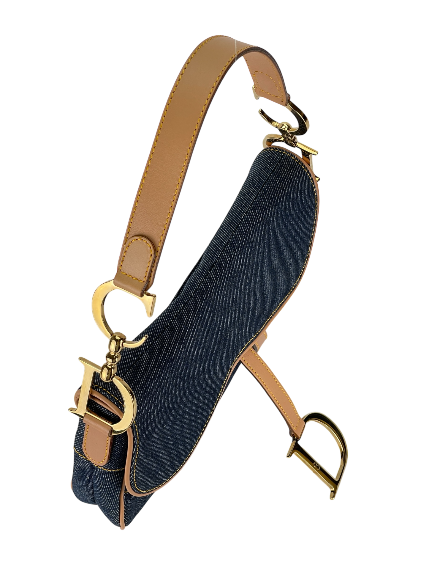 DIOR - 2000 Blue Denim Saddle Handbag