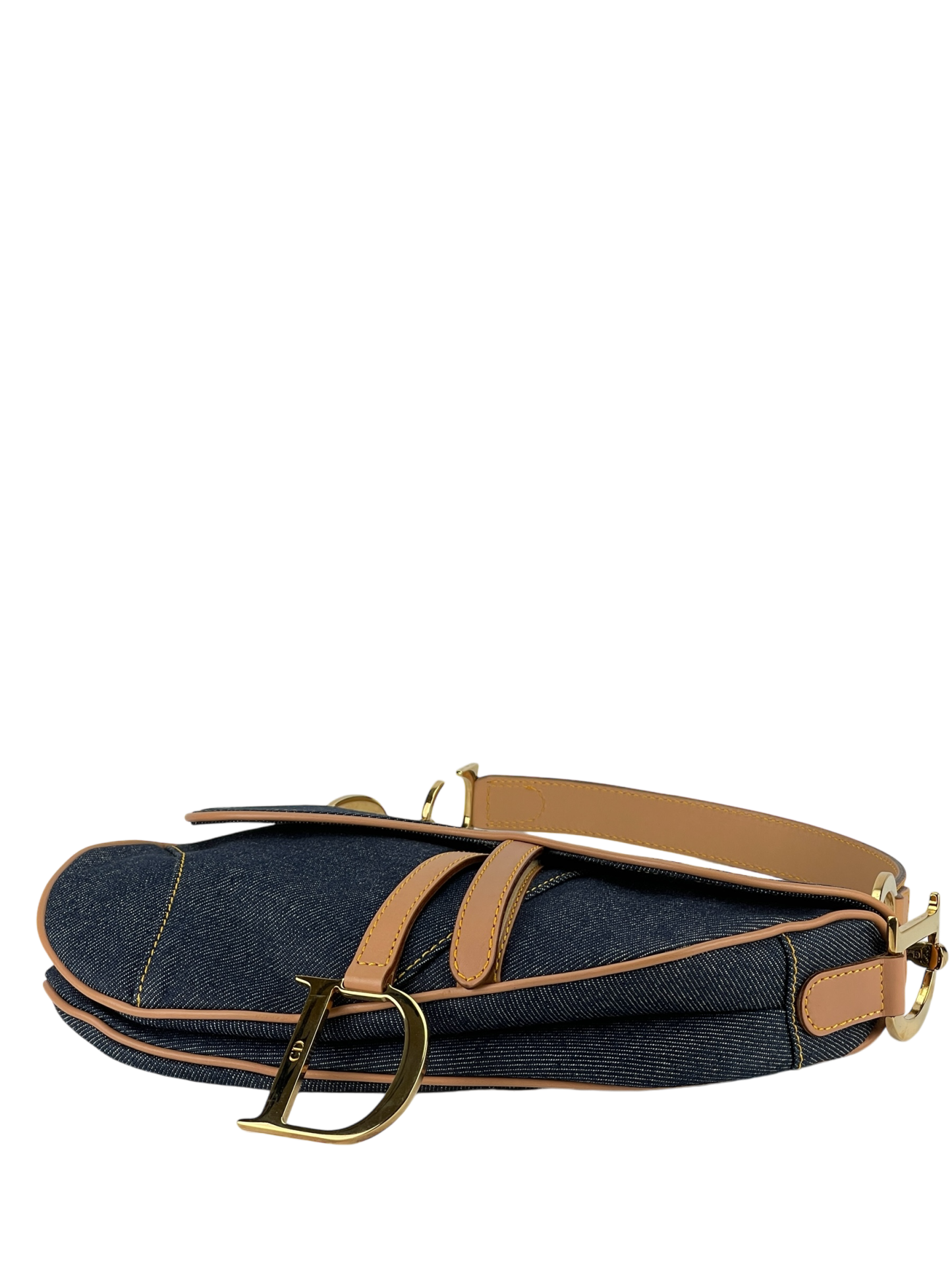 DIOR - 2000 Blue Denim Saddle Handbag