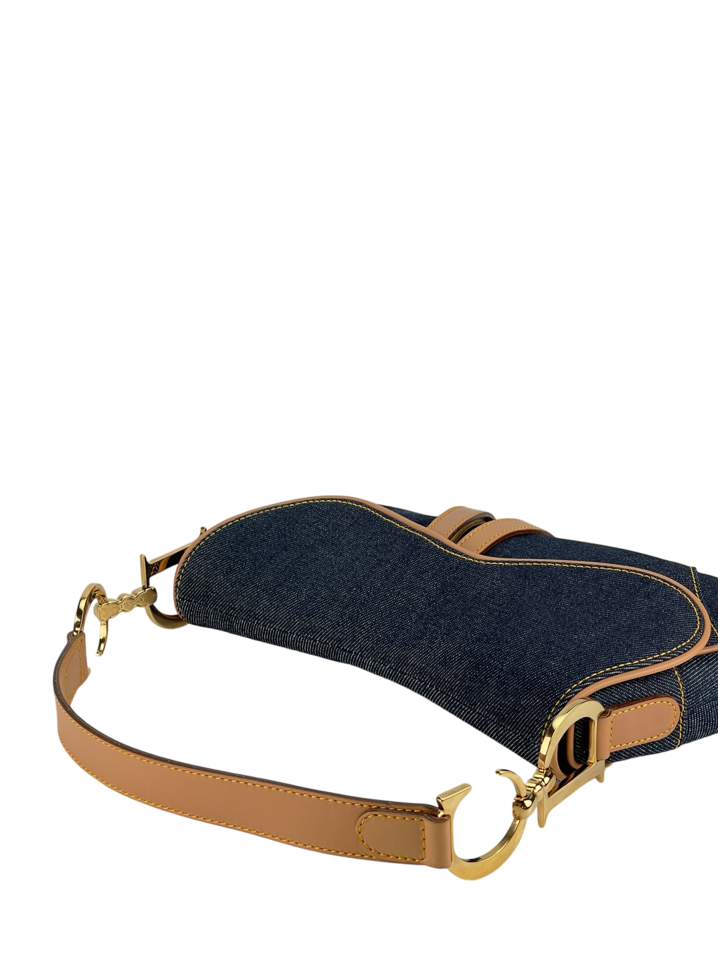 DIOR - 2000 Blue Denim Saddle Handbag