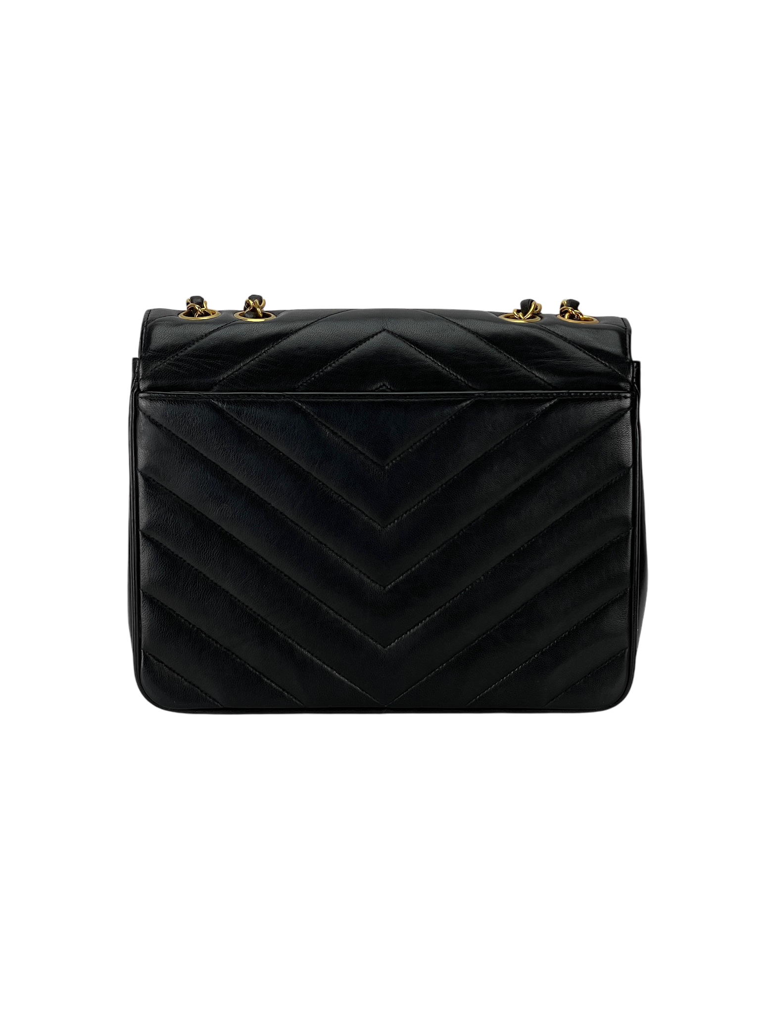 CHANEL - Chevron stich Mademoiselle Letter Flap Bag