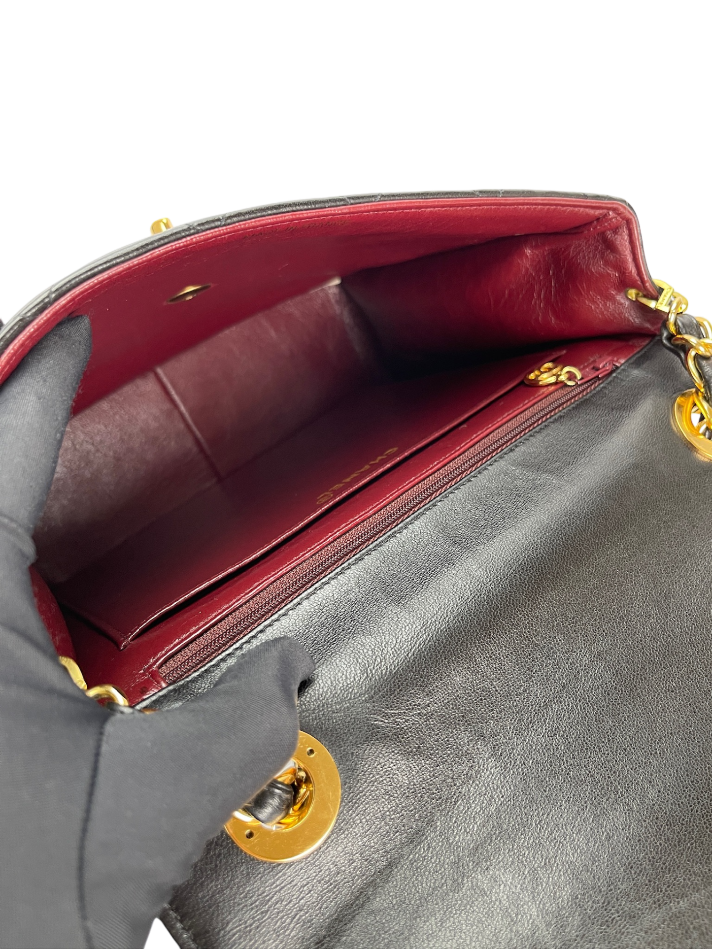 CHANEL - Matelasse Lambskin Chain Shoulder Bag