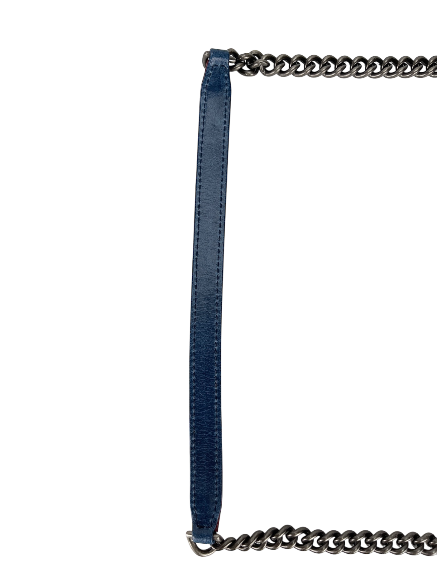 CHANEL - Glazed Blue Calfskin Quilted Medium Duo Flap Bag