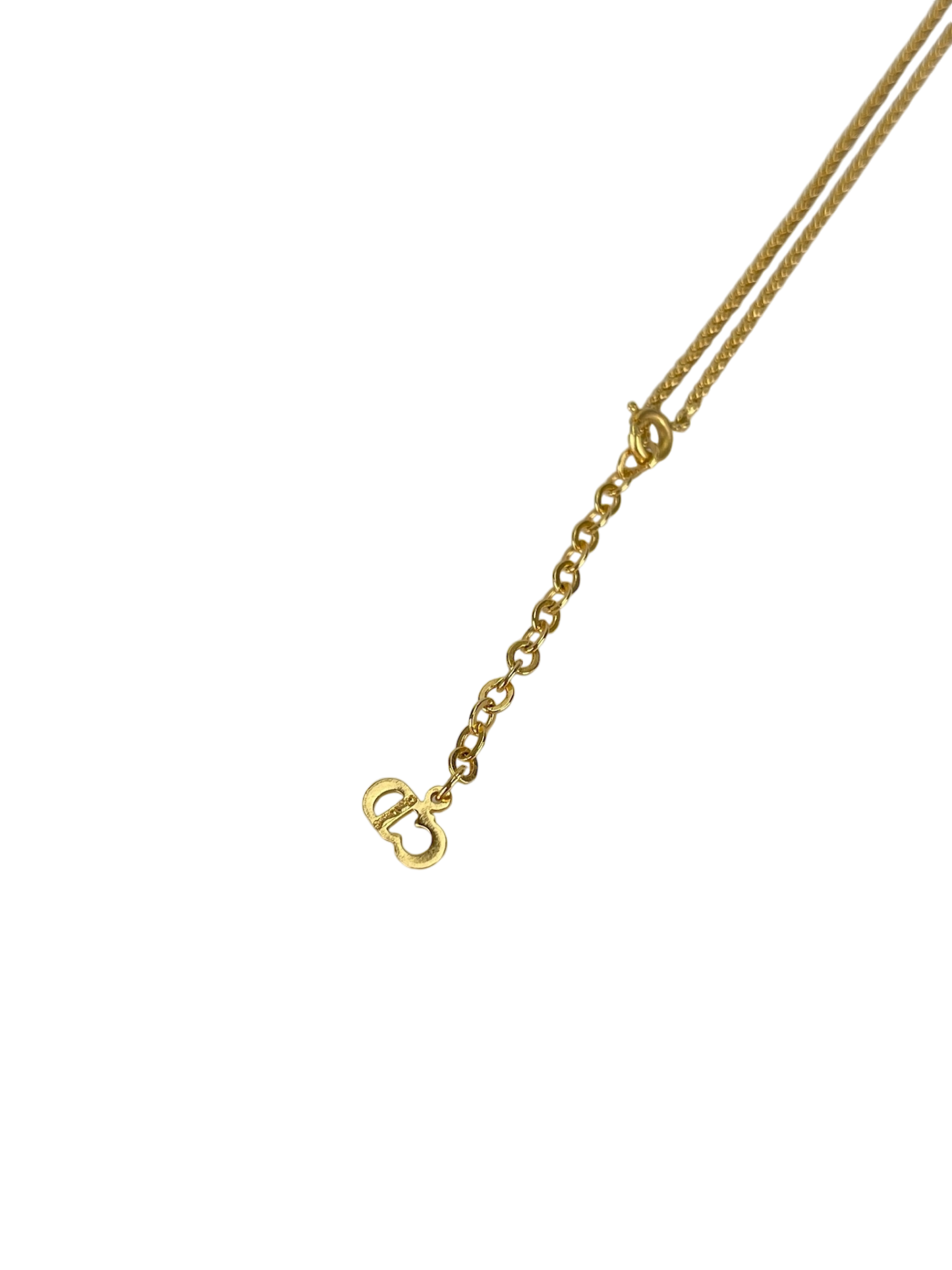 DIOR - Gold Circle logo Necklace