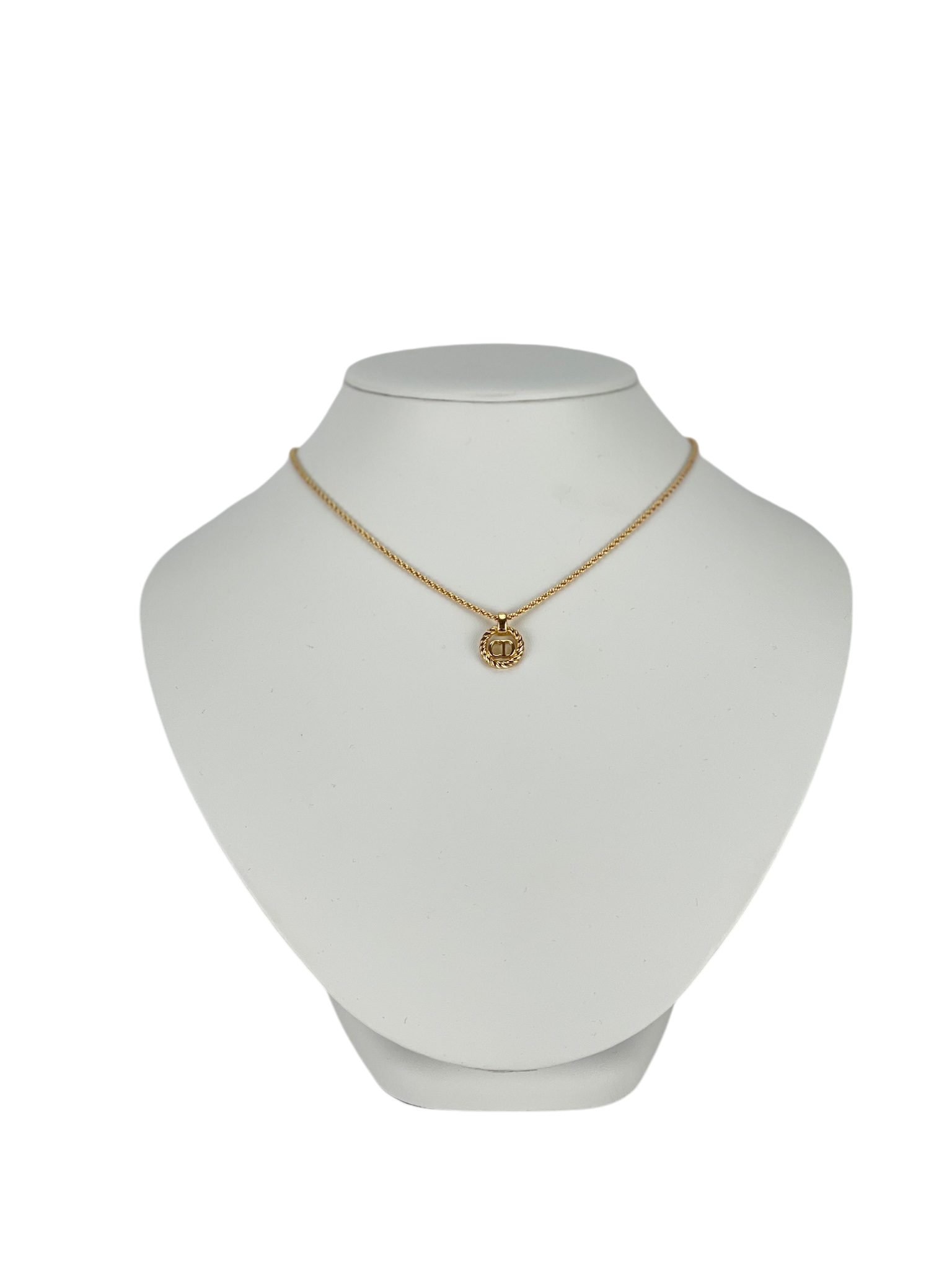 DIOR - CD logo Gold  Vintage Necklace 