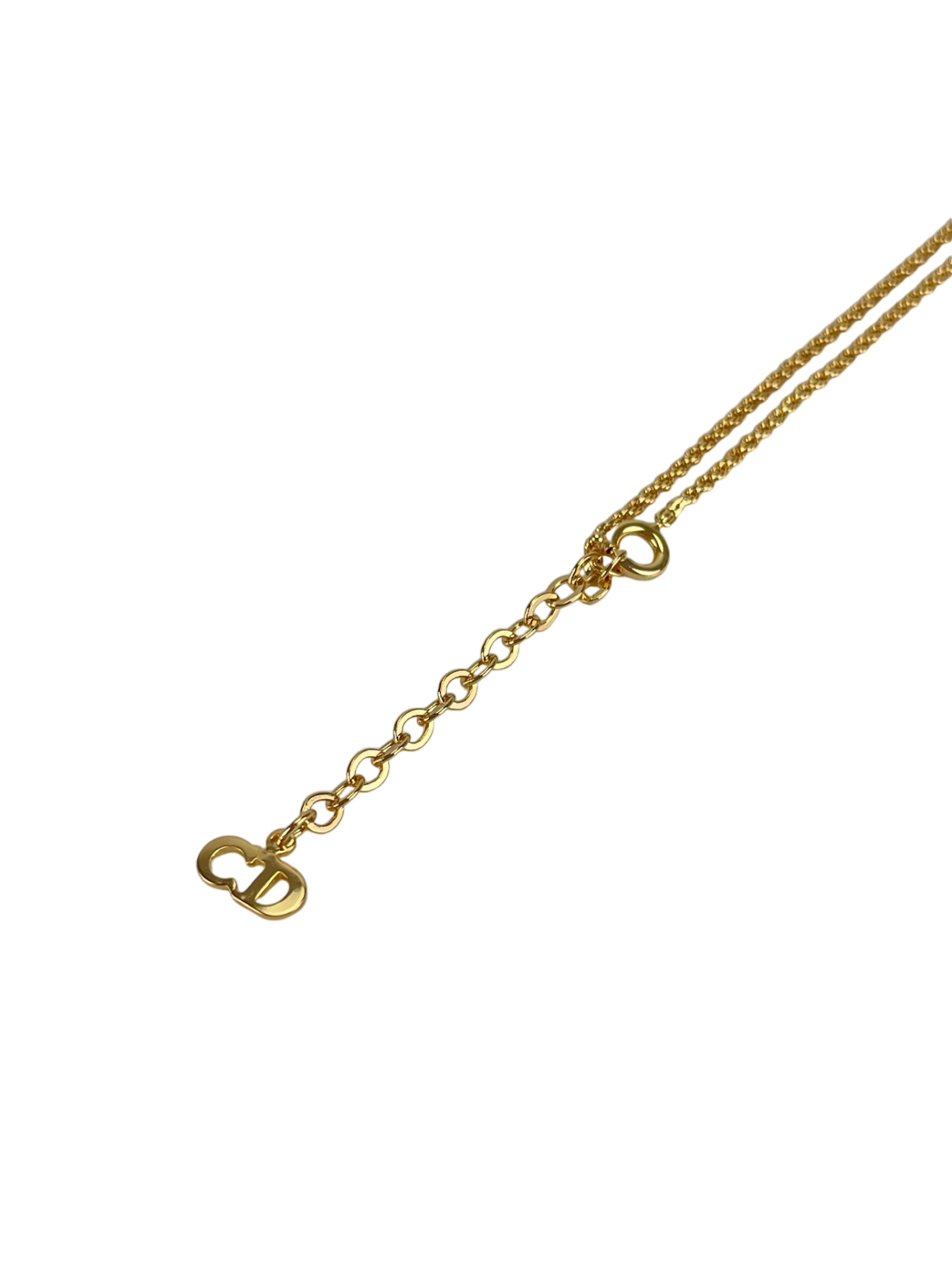 DIOR - CD logo Gold Vintage Necklace