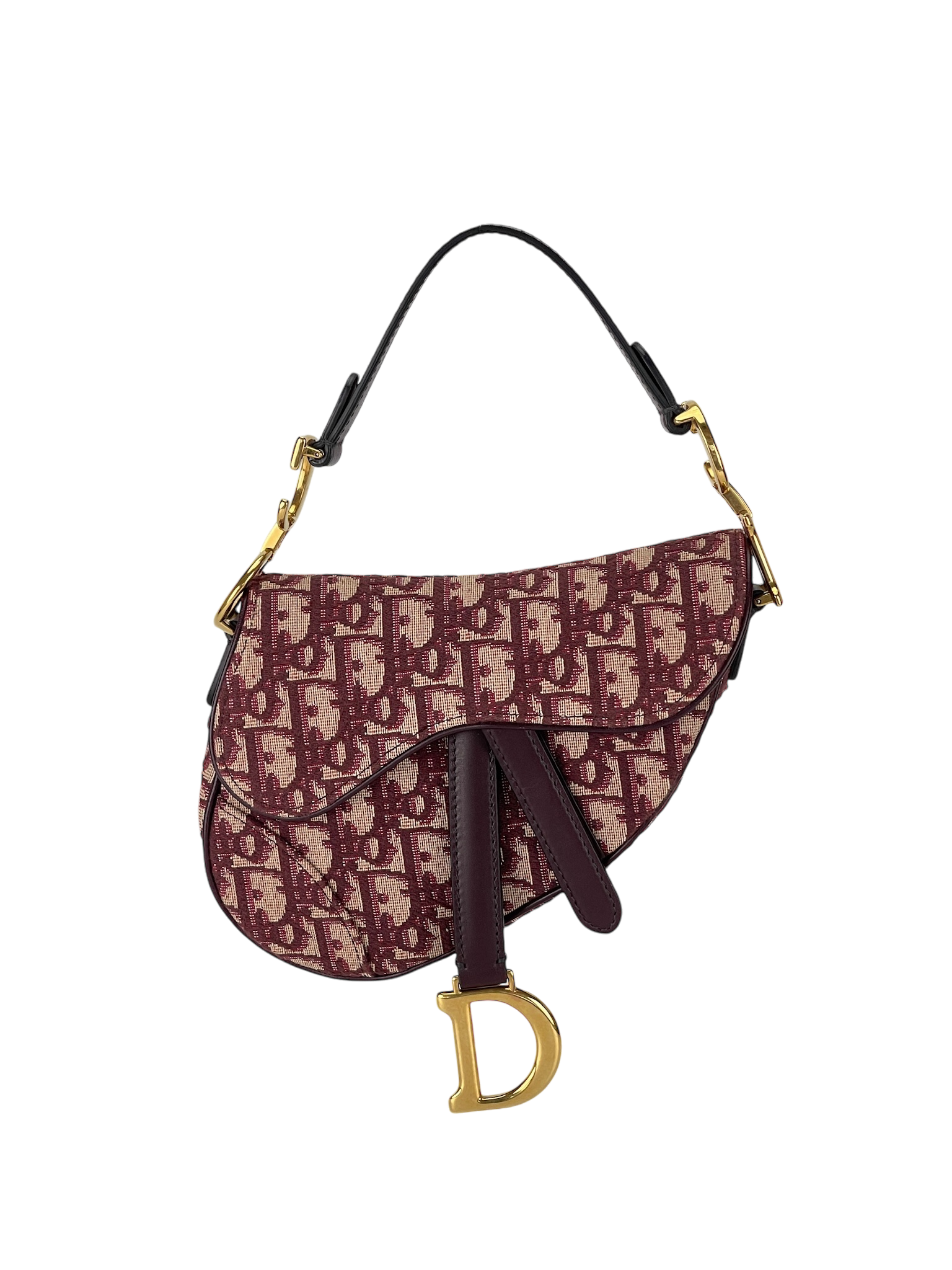 DIOR - 2018 Bordeaux Trotter Saddle Handbag
