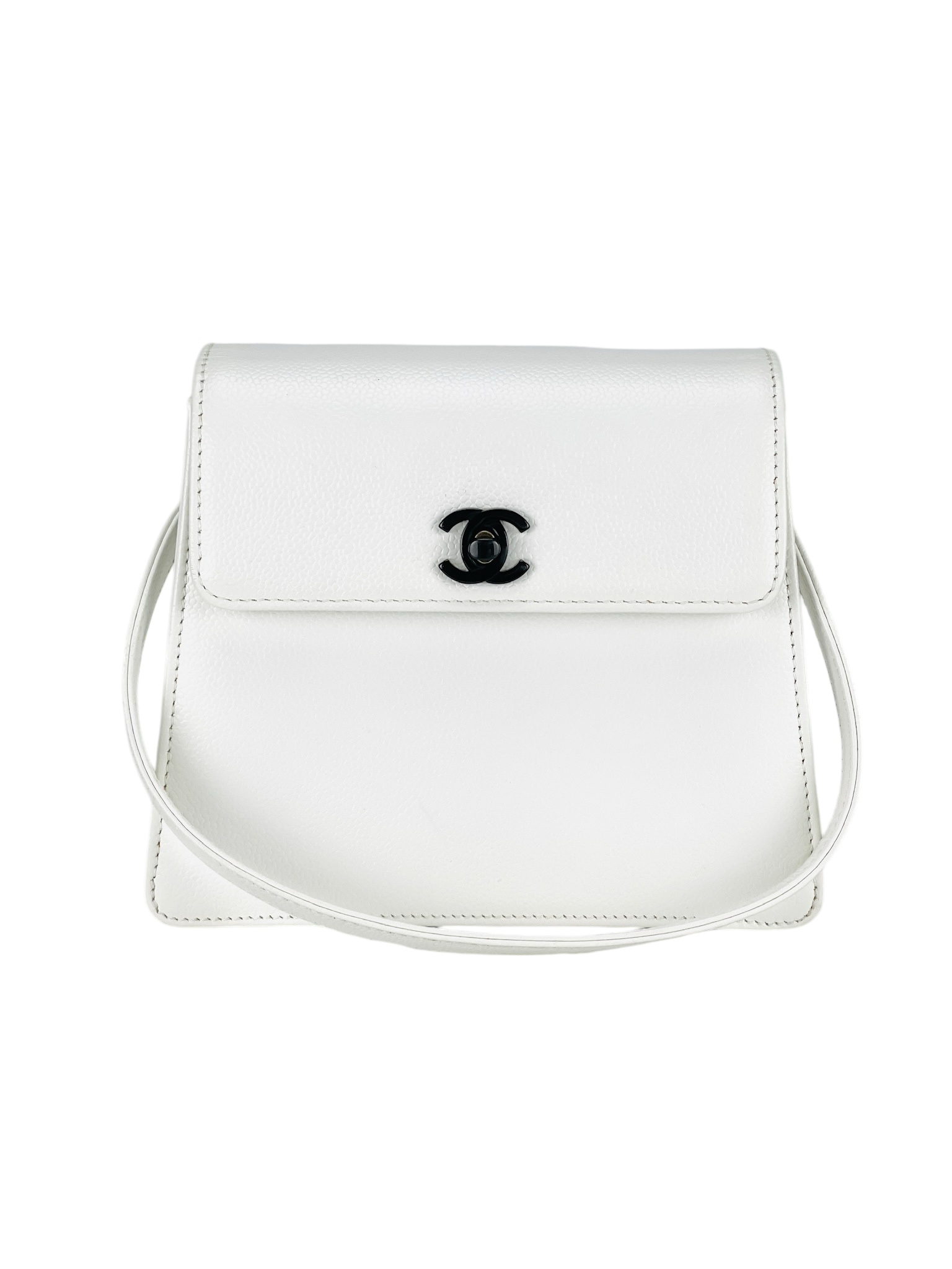 CHANEL - White Caviar Mini Satchel Shoulder Bag