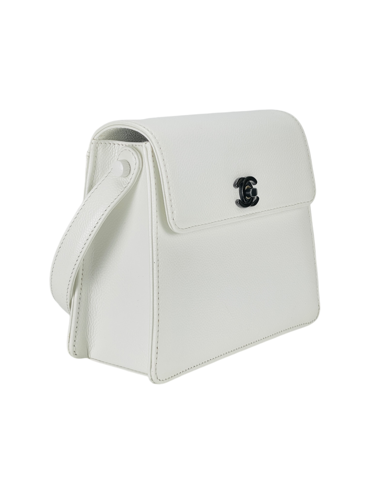 CHANEL - White Caviar Mini Satchel Shoulder Bag