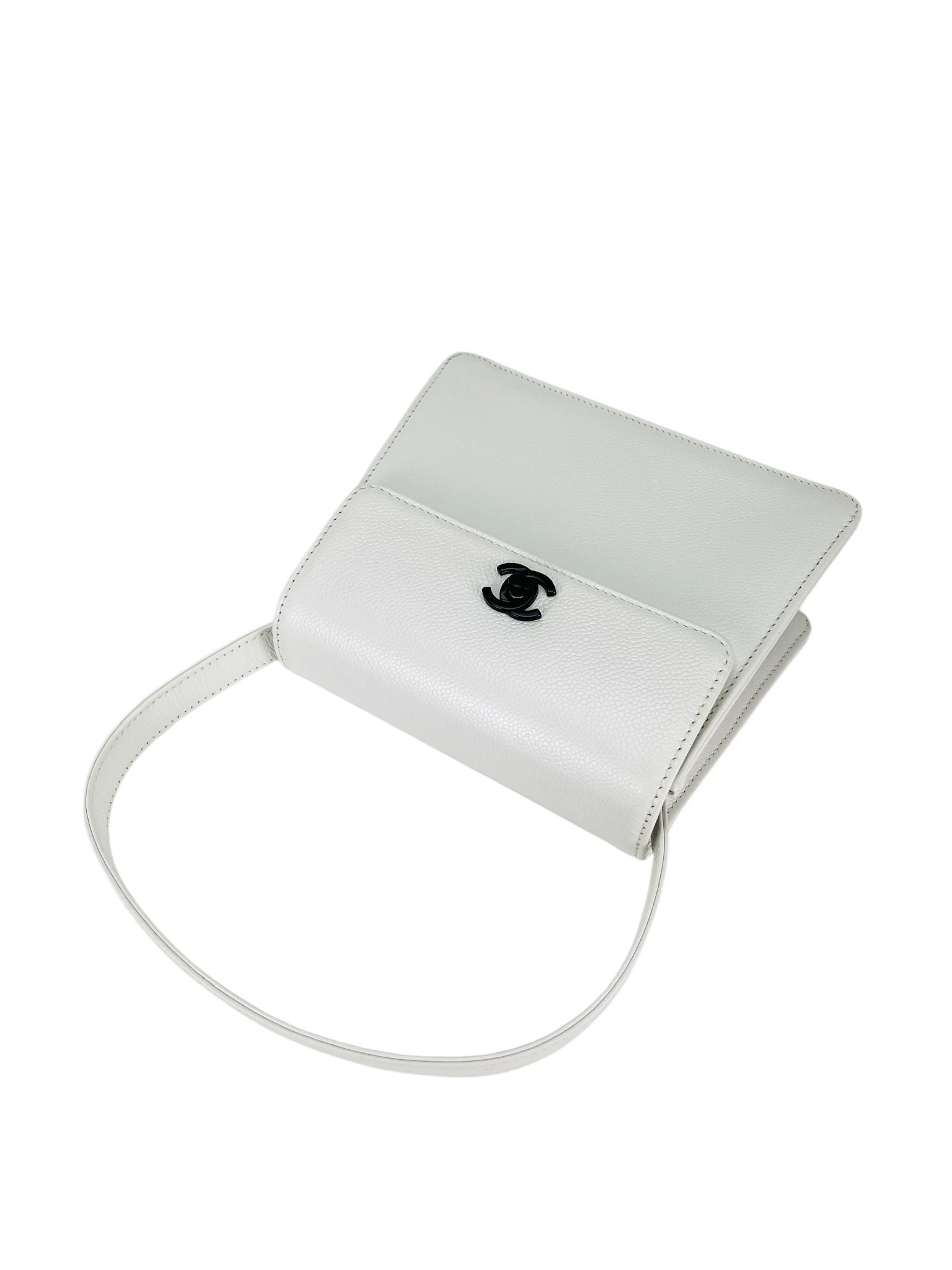 CHANEL - White Caviar Mini Satchel Shoulder Bag