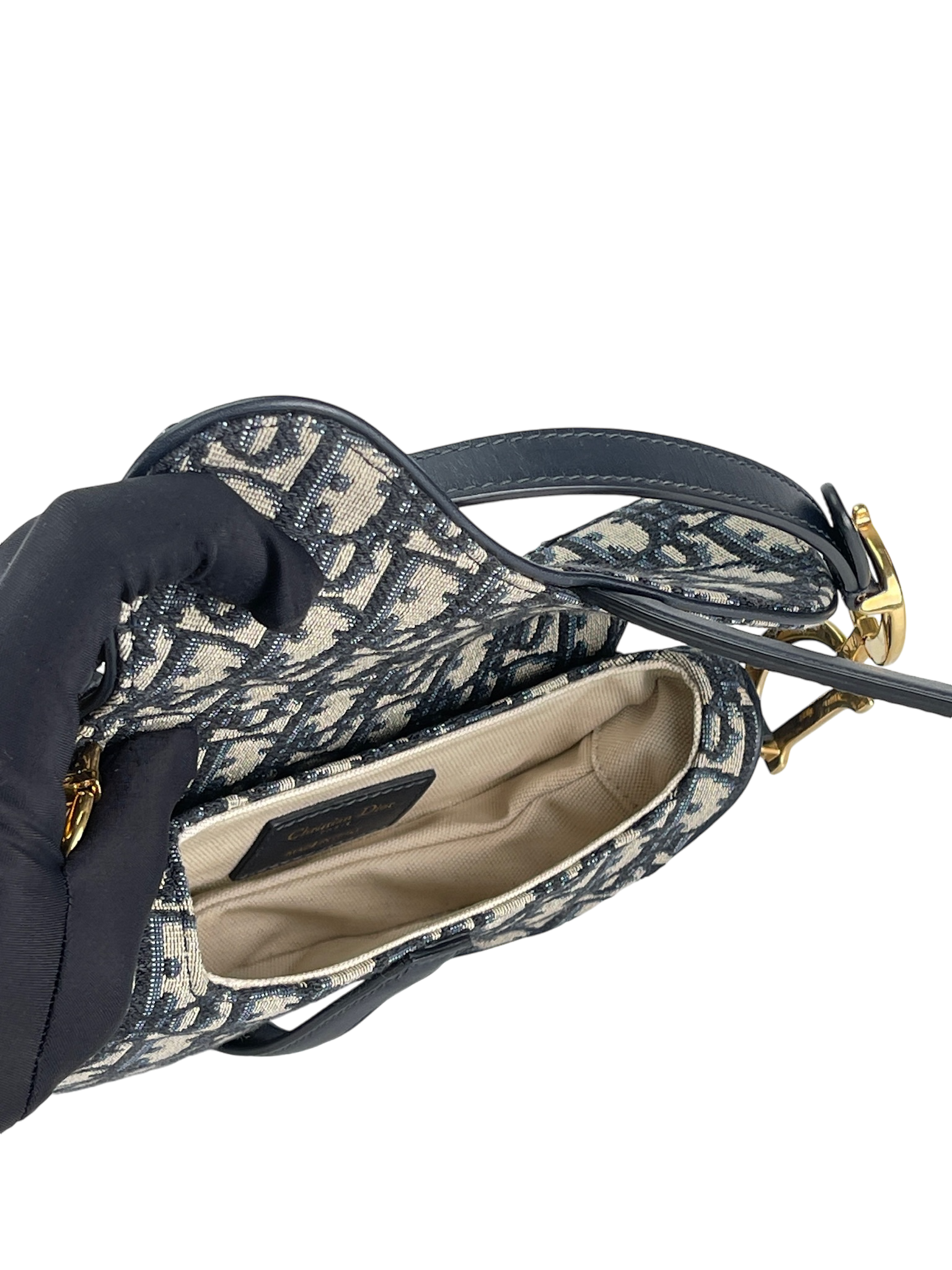 DIOR - Blue Trotter Saddle Handbag