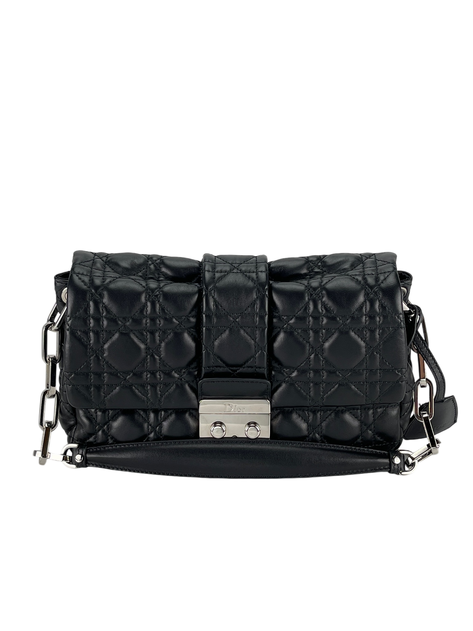 CHRISTIAN DIOR - Miss Dior Cannage Flap Bag Black