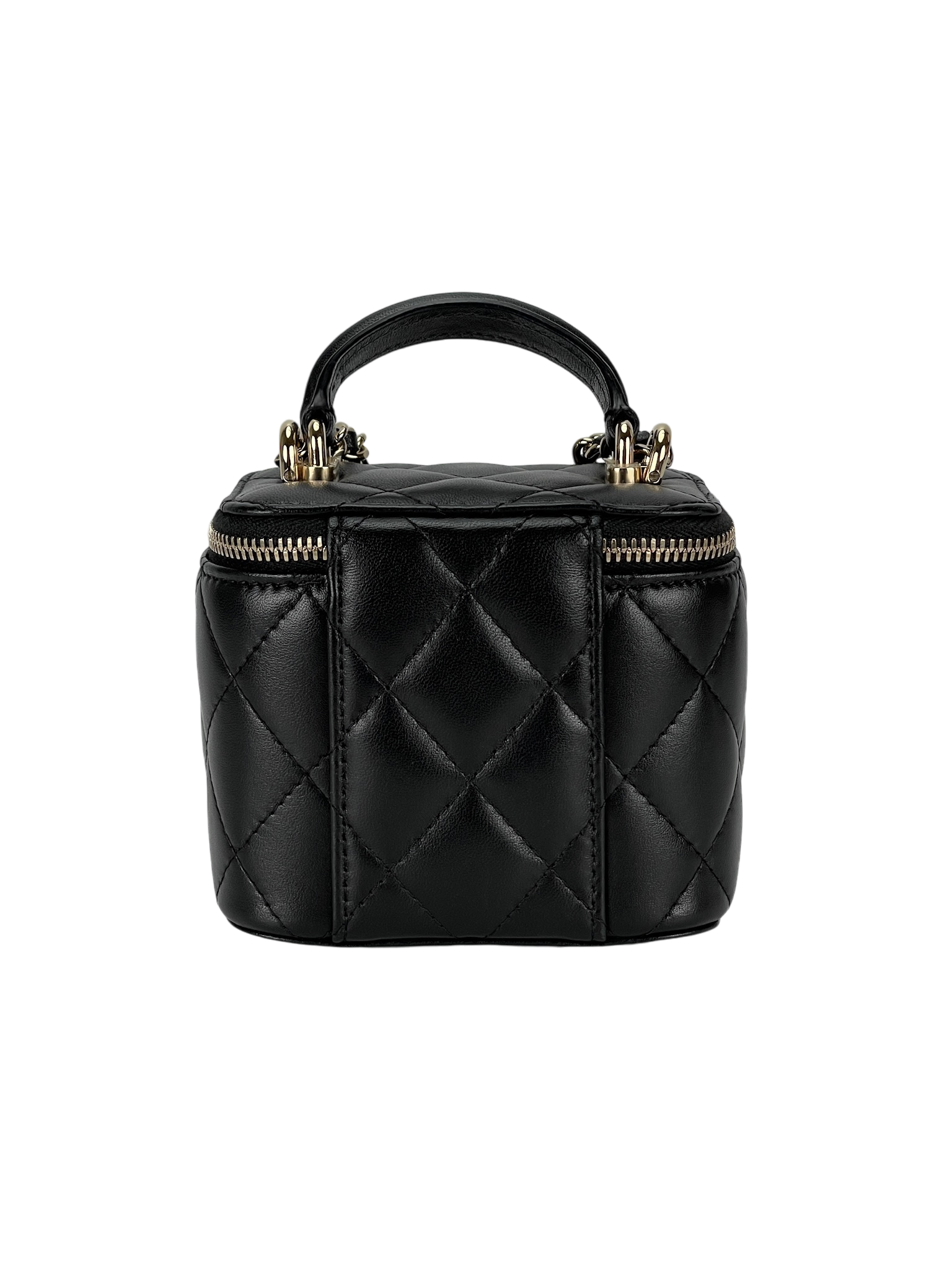 CHANEL - Mini Handle Vanity Case Gold Chain