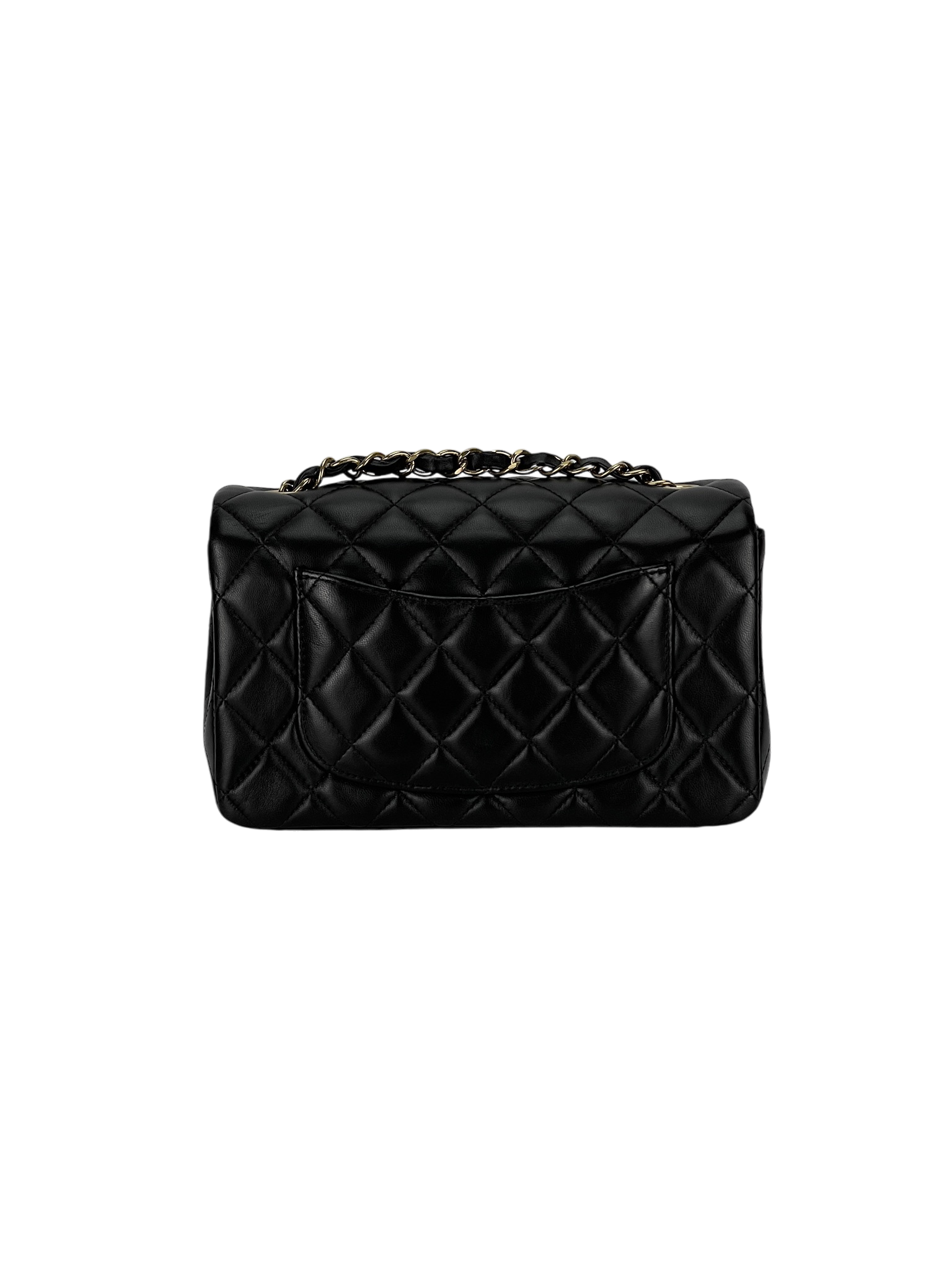CHANEL - Lambskin Mini Matlasse Chain Black IC Tip Shoulder Bag