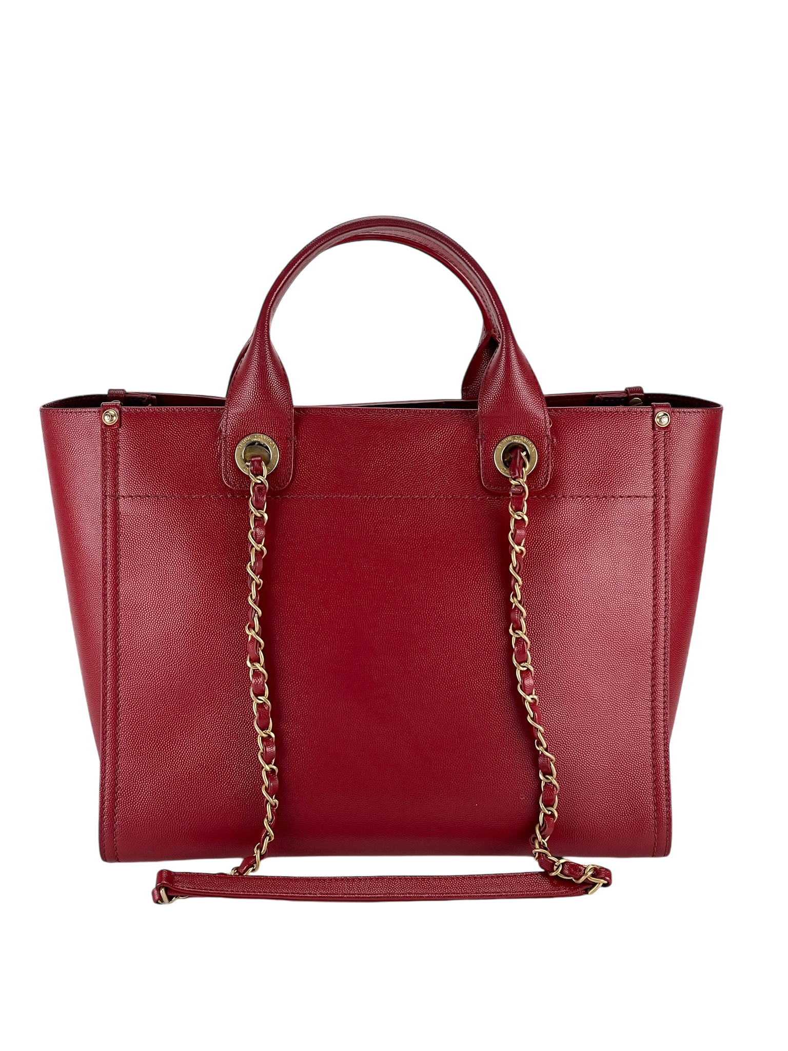 CHANEL - Caviar Deauville MM Gold Fittings Studded 2way Tote Bag 