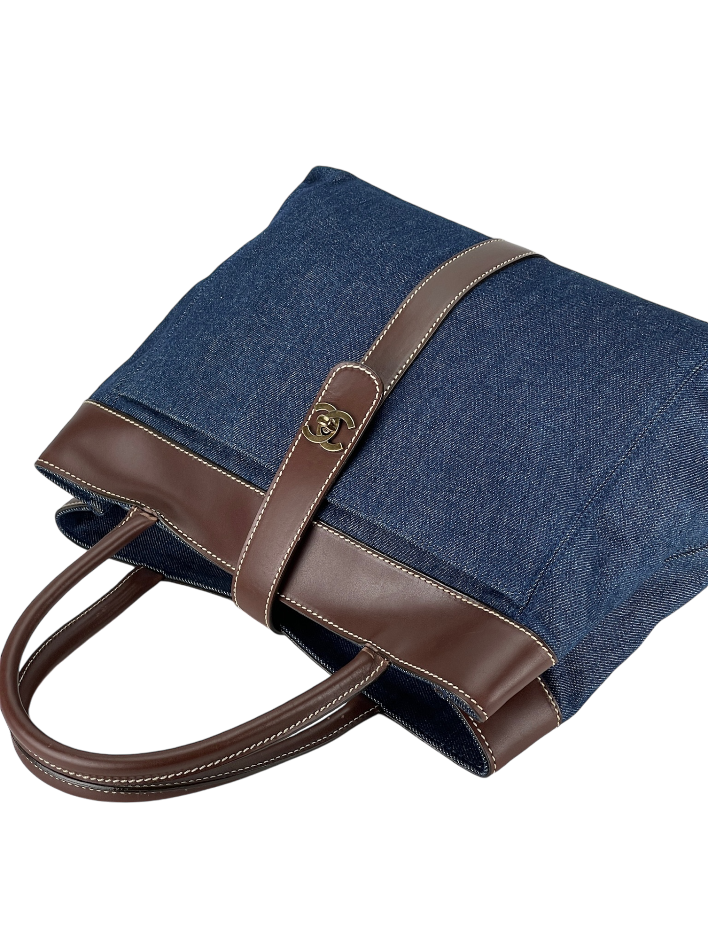 CHANEL - Denim Turn-Lock Tote Tote Bag