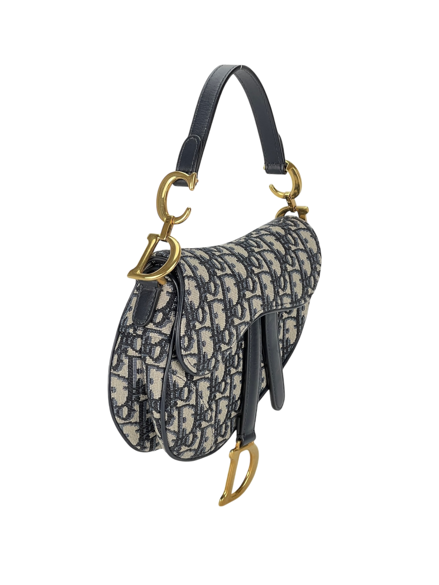 DIOR - 2018 Blue Trotter Saddle Handbag