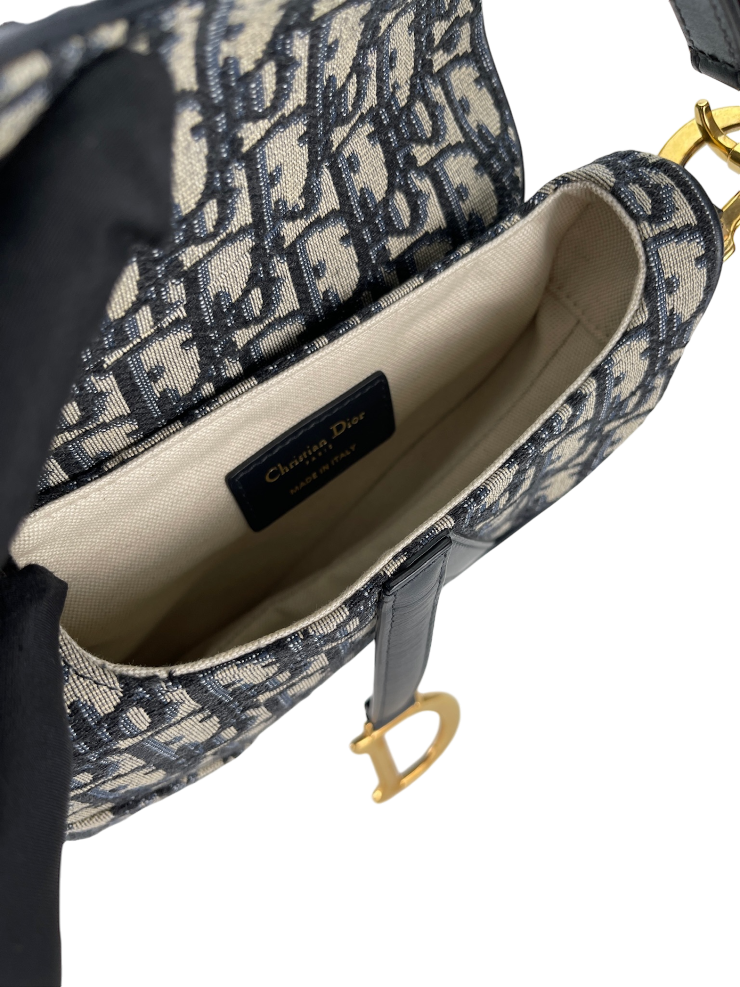 DIOR - 2018 Blue Trotter Saddle Handbag