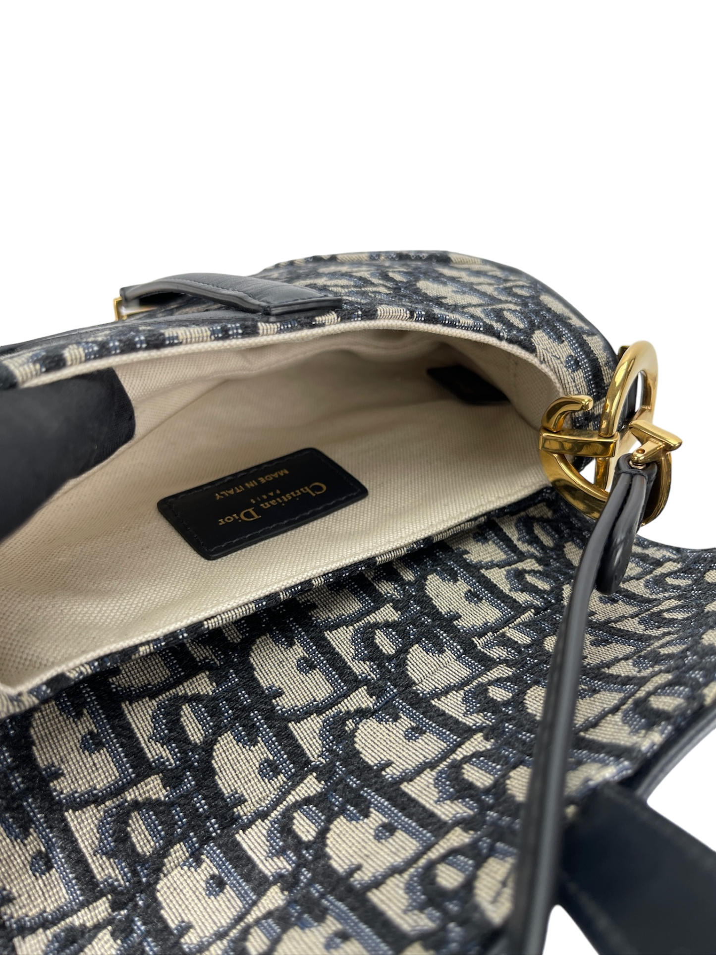 DIOR - 2018 Blue Trotter Saddle Handbag