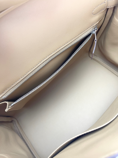 HERMES - Birkin 25 Toile H and Chai Swift Palladium Hardware