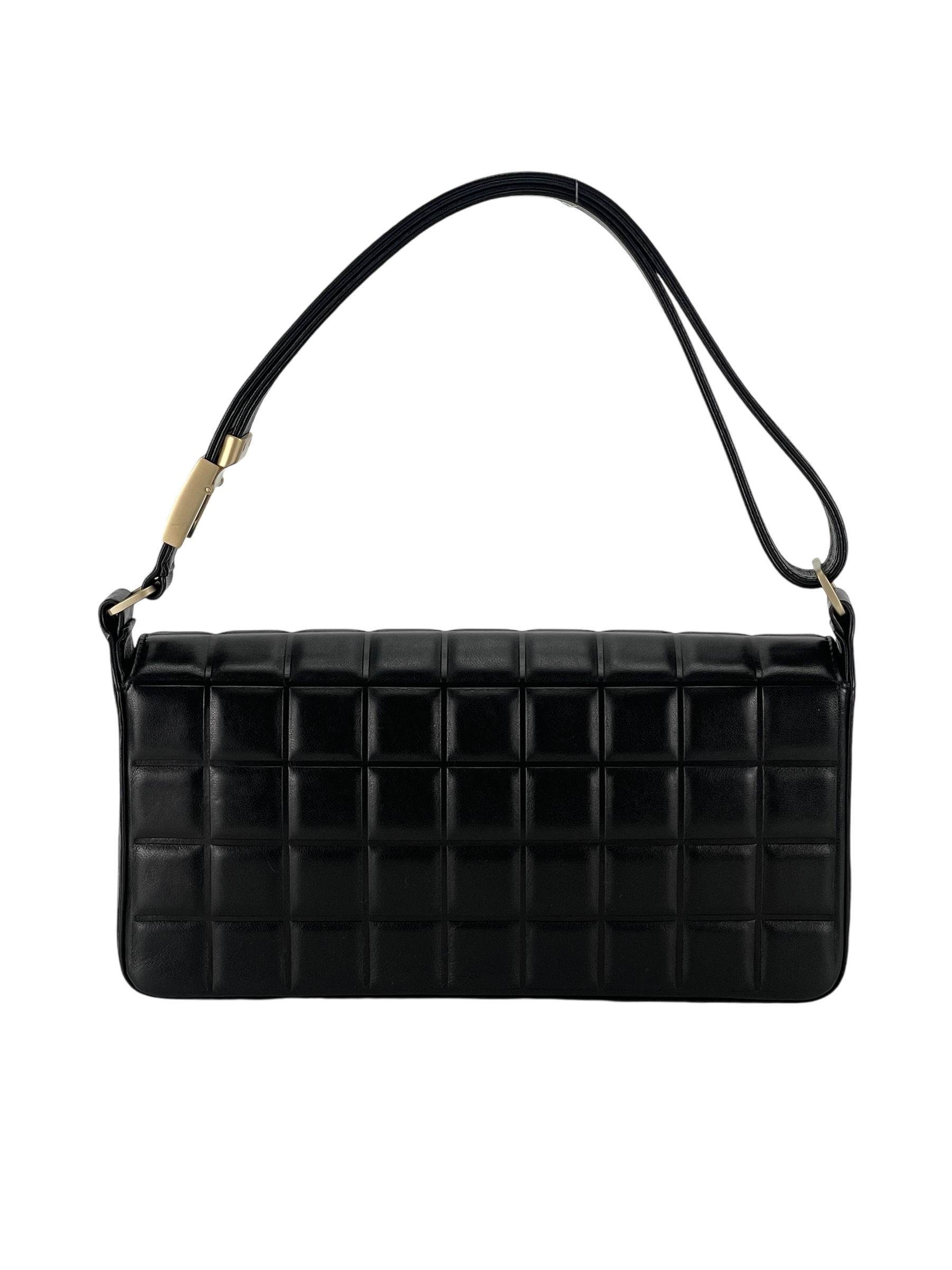 CHANEL - Black Chocolate Bar Flap Bag 